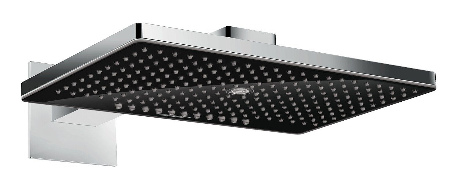 hansgrohe Kopfbrause Rainmaker Select 460, 3jet mit Brausearm - Schwarz / Chrom