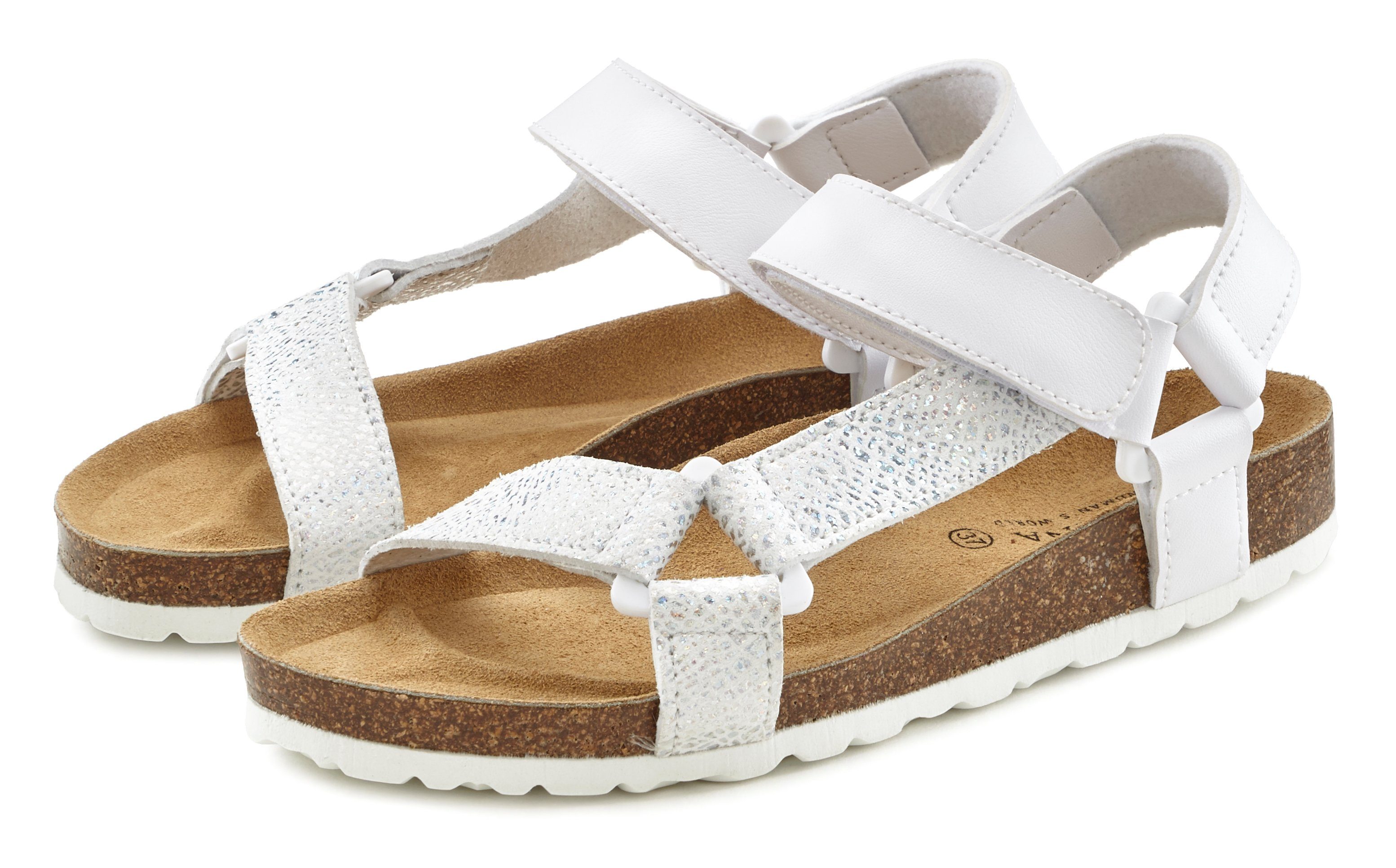 LASCANA Sandale mit Korkfußbett und Klettverschluss online kaufen | OTTO