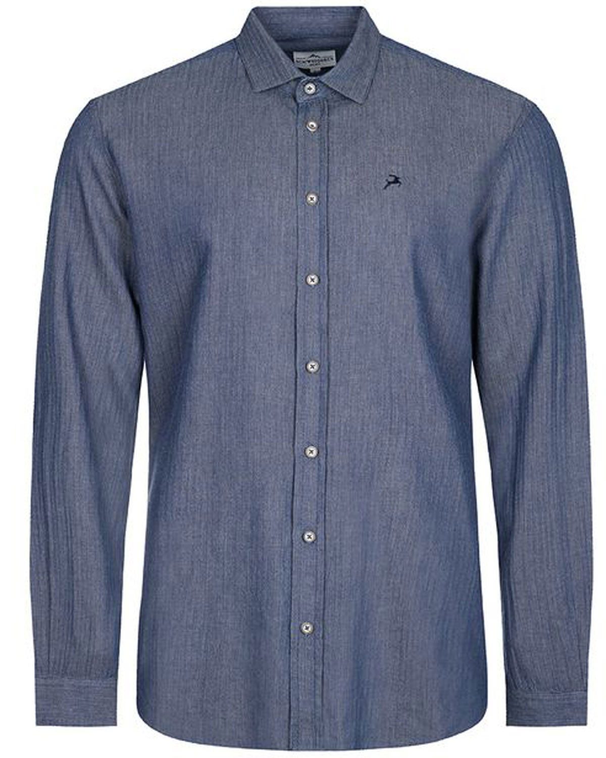 Maddox Trachtenhemd Trachtenhemd - Hemd-107, Blau