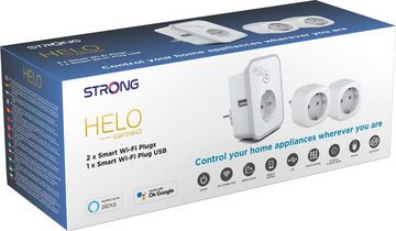 Strong Steckdose HELO Wi-Fi Smart Plug mit 2x USB Ports Netzstecker, mit Strommessfunktion