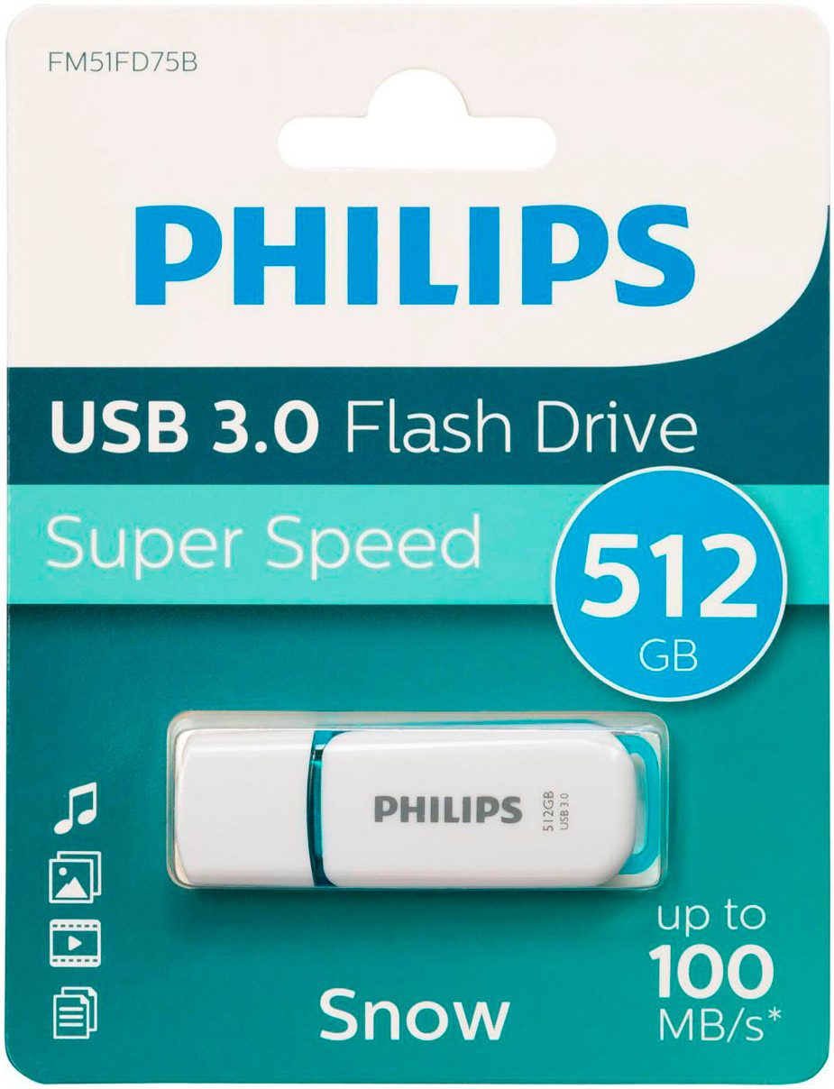 Philips USB 3.0 512GB Snow Edition Spring Green USB-Stick (USB 3.0)