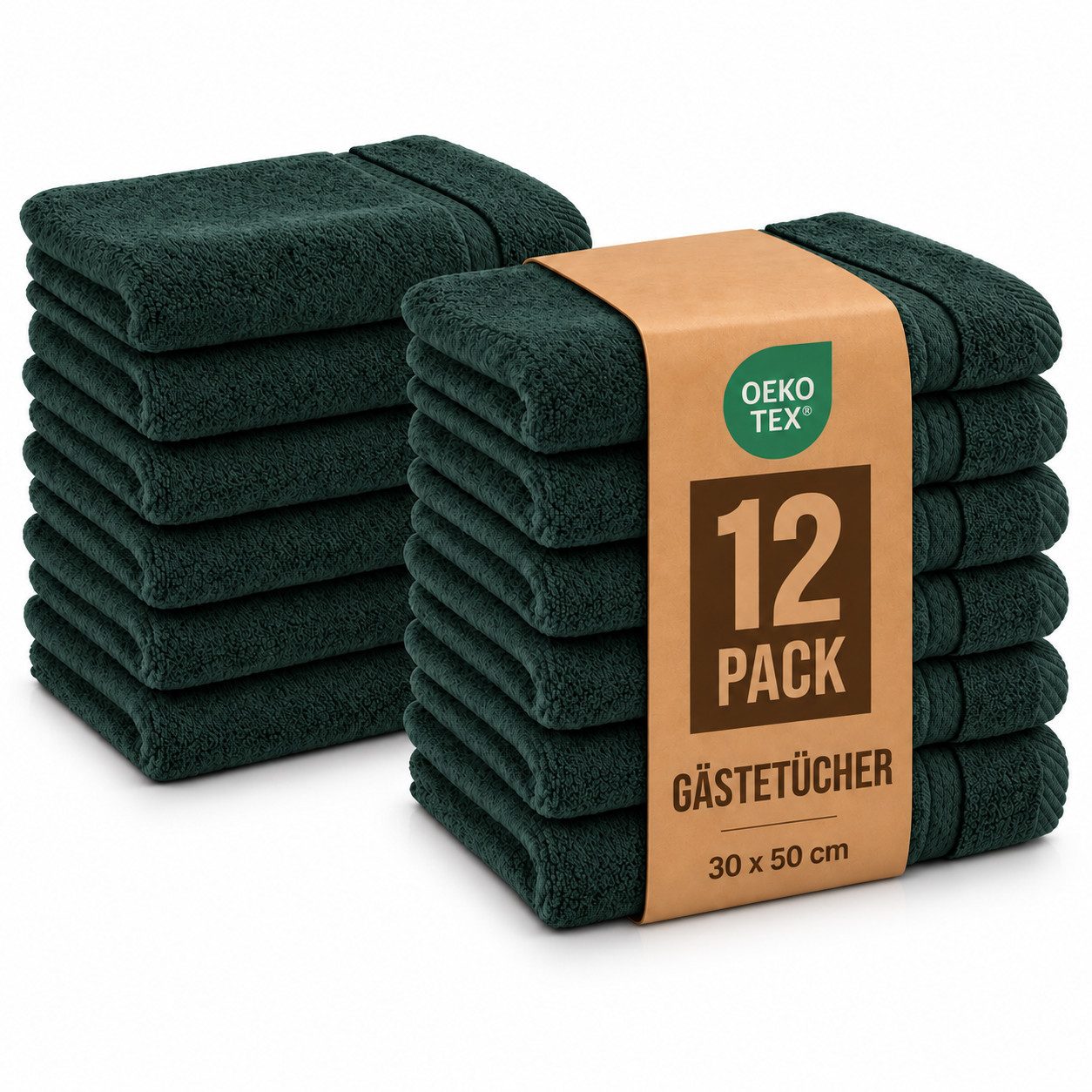 Komfortec Gästehandtücher Set aus 100% Baumwolle, (12-St)