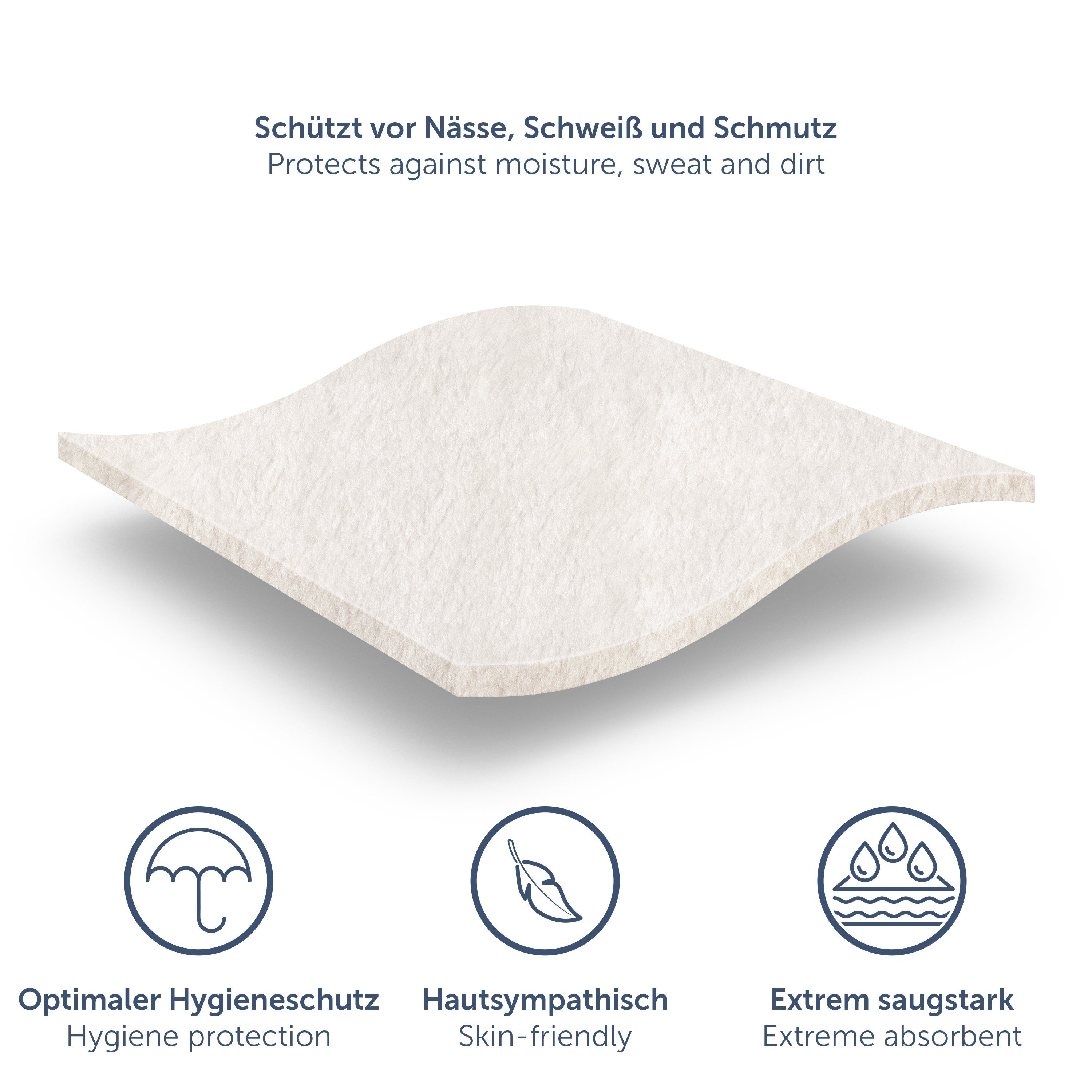 Zertifizierte Qualität Matratzenauflage Blumtal Matratzenschoner Baumwolle, Blumtal, Premium 100% Molton Weiß Atmungsaktive