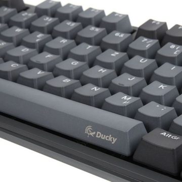 Ducky ONE 2 TKL Skyline Gaming-Tastatur (MX-Blue, PBT Tastenkappen, deutsches Layout QWERTZ, USB, Schwarz / Grau)