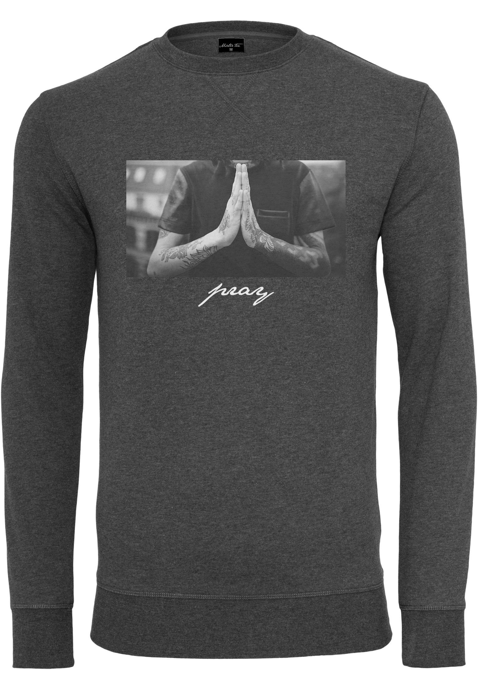 MisterTee Kapuzenpullover Herren Pray Crewneck (1-tlg)