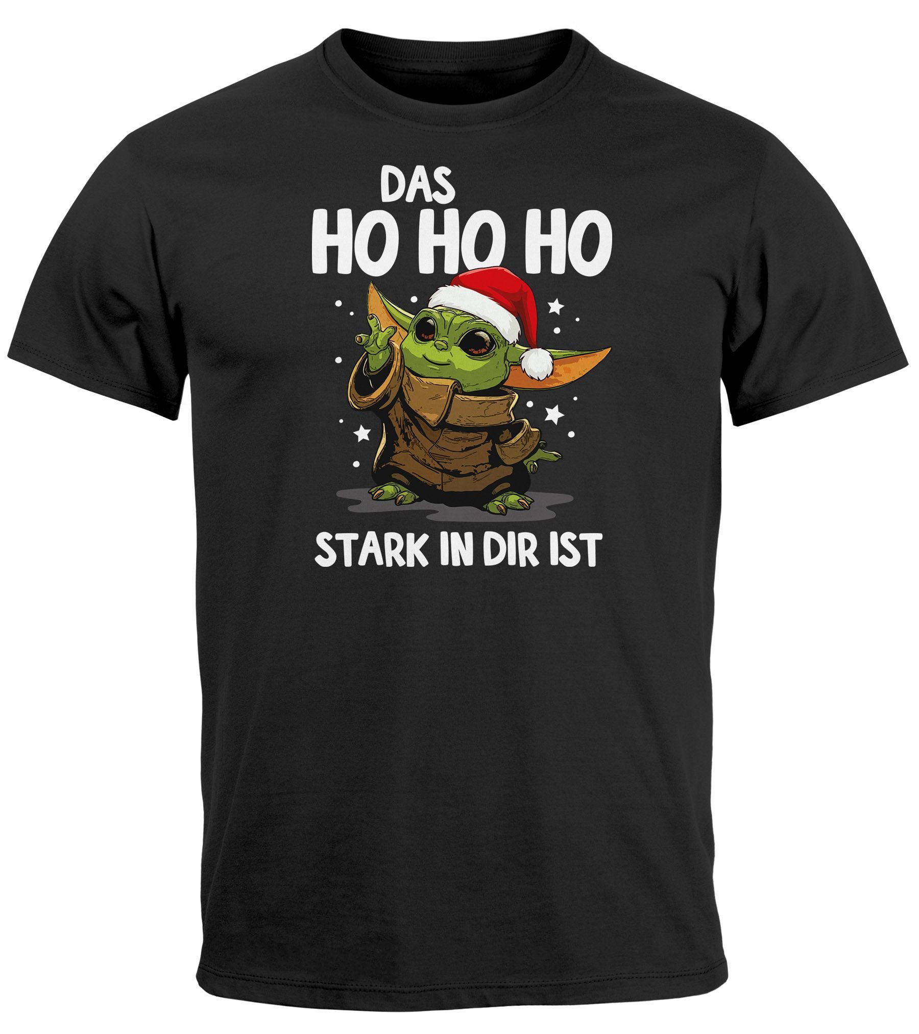 Print-Shirt Herren T-Shirt Weihnachten Baby-Yoda Fun-Shirt Spruch lustig Das
