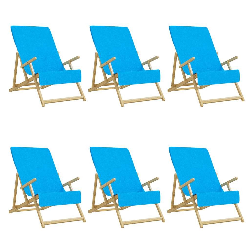 vidaXL Strandtücher Strandtücher 6 Stk. Türkis 60x135 cm Stoff 400 GSM, (6-St)