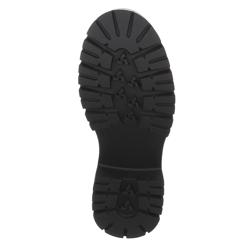 Ital-Design Damen Schnürstiefel Combat-Style mit Schnalle Plateaustiefel (92078848) Blockabsatz Stiefel in Schwarz