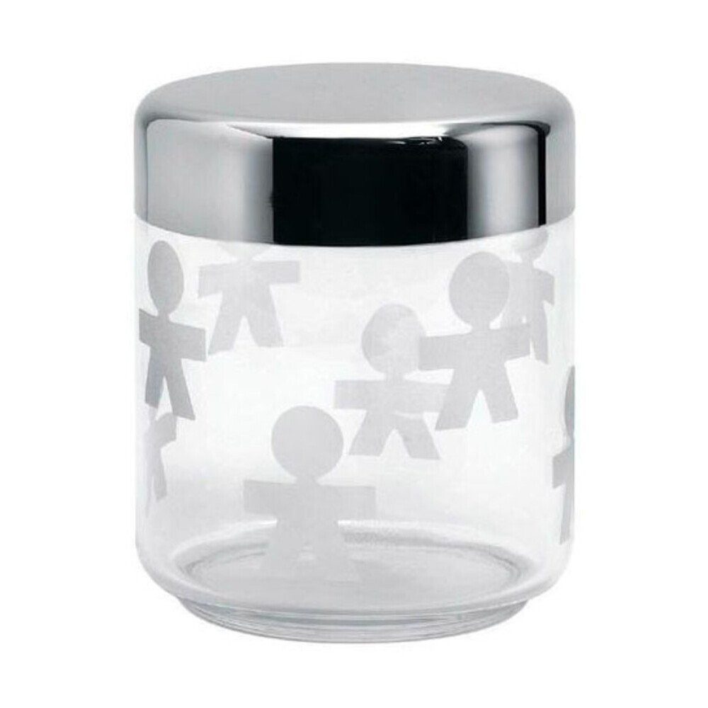 Alessi Geschirr-Set Dose 0,75 ltr. Girotondo, Edelstahl 18-10, Glas