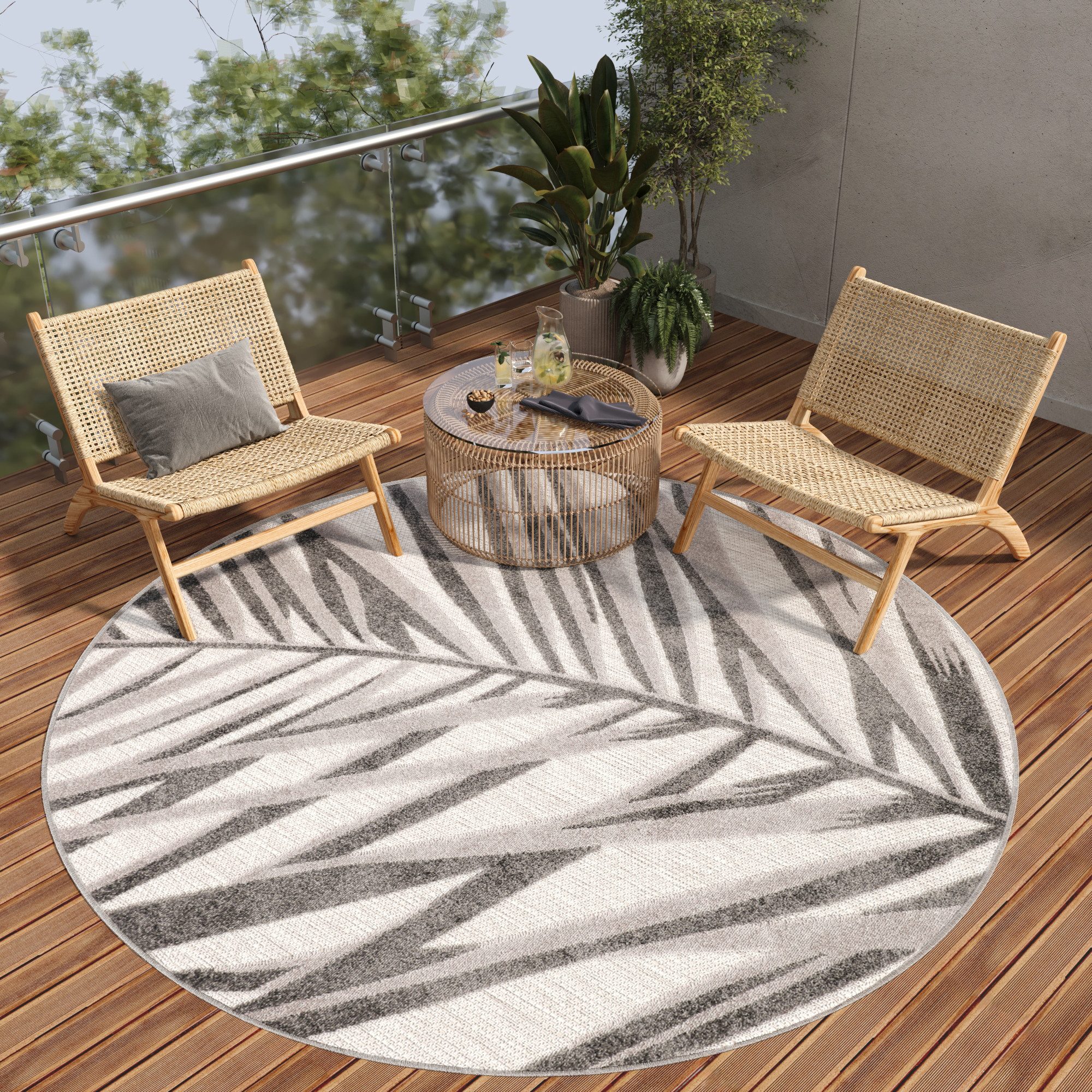 Tapiso Outdoorteppich PATIO, rund, Höhe: 6 günstig online kaufen