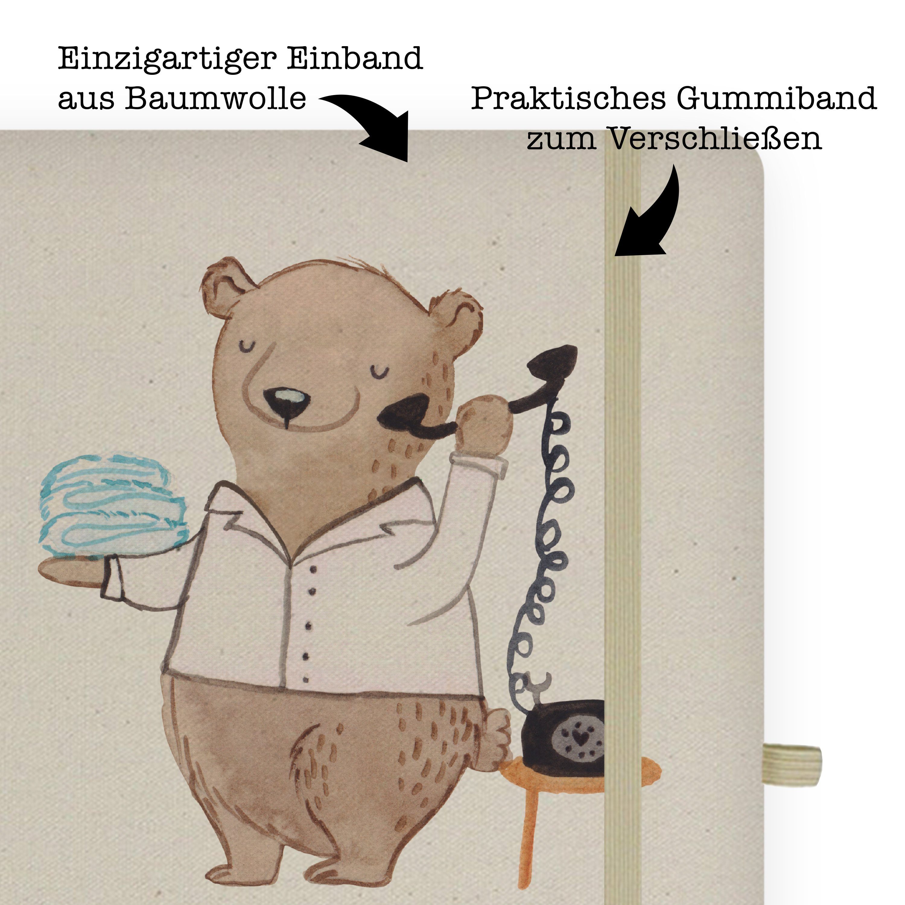 Notizbuch - Geschenk, Mr. Mr. Transparent Mrs. Panda Panda & - mit Hotelfachangestellte Hotelfachmann & Mrs. Herz