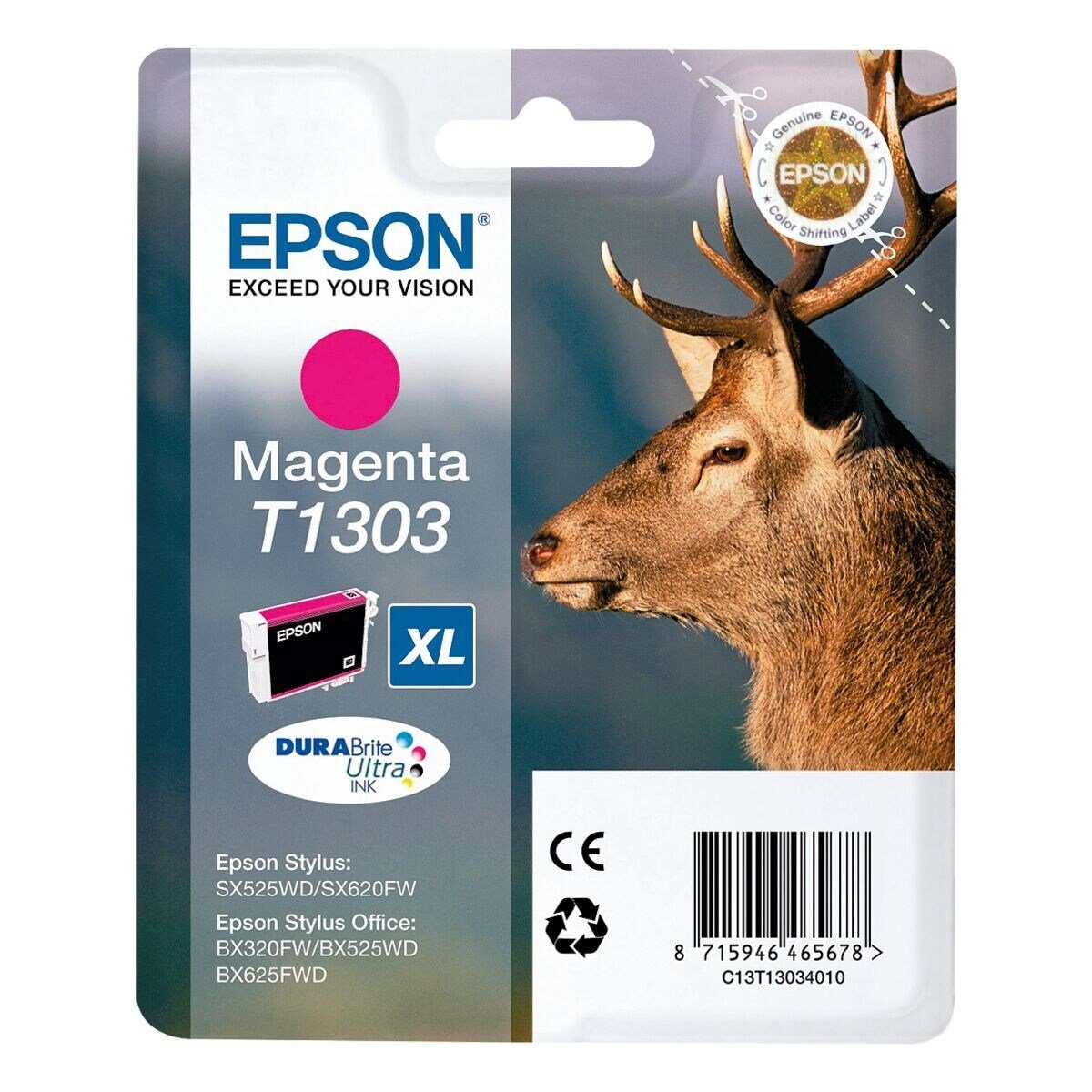 Epson T1303 Tintenpatrone (Original Druckerpatrone, magenta)