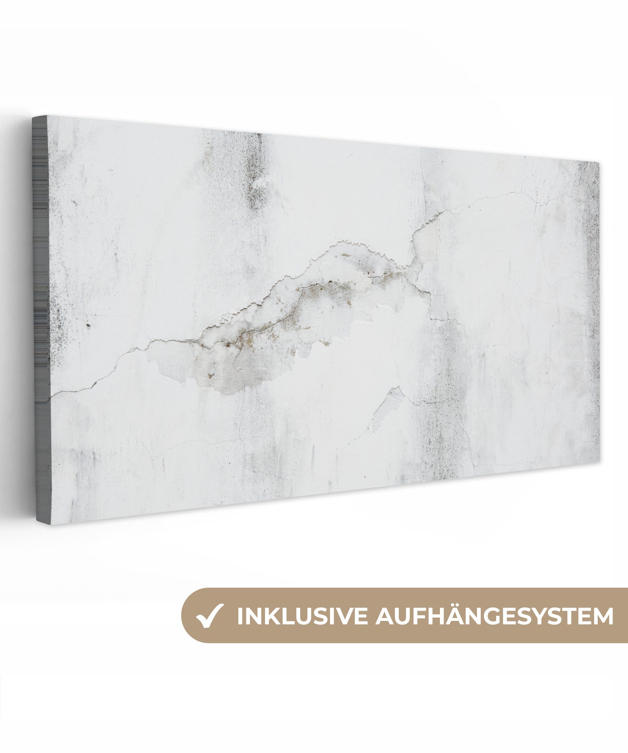 OneMillionCanvasses® Leinwandbild Panorama Beton - Grau günstig online kaufen