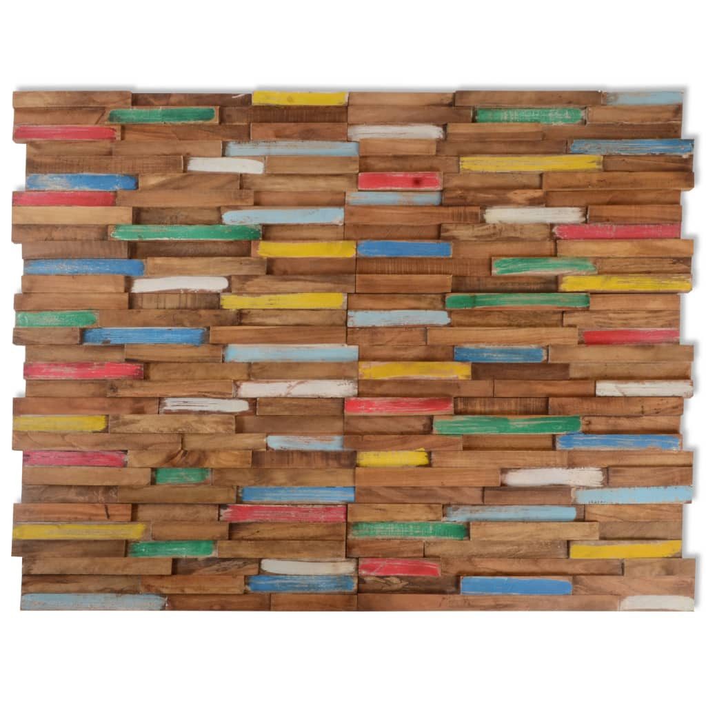 vidaXL Wandpaneel NA Wandverkleidung 10 Stk 1,03 m² Massivholz Teak