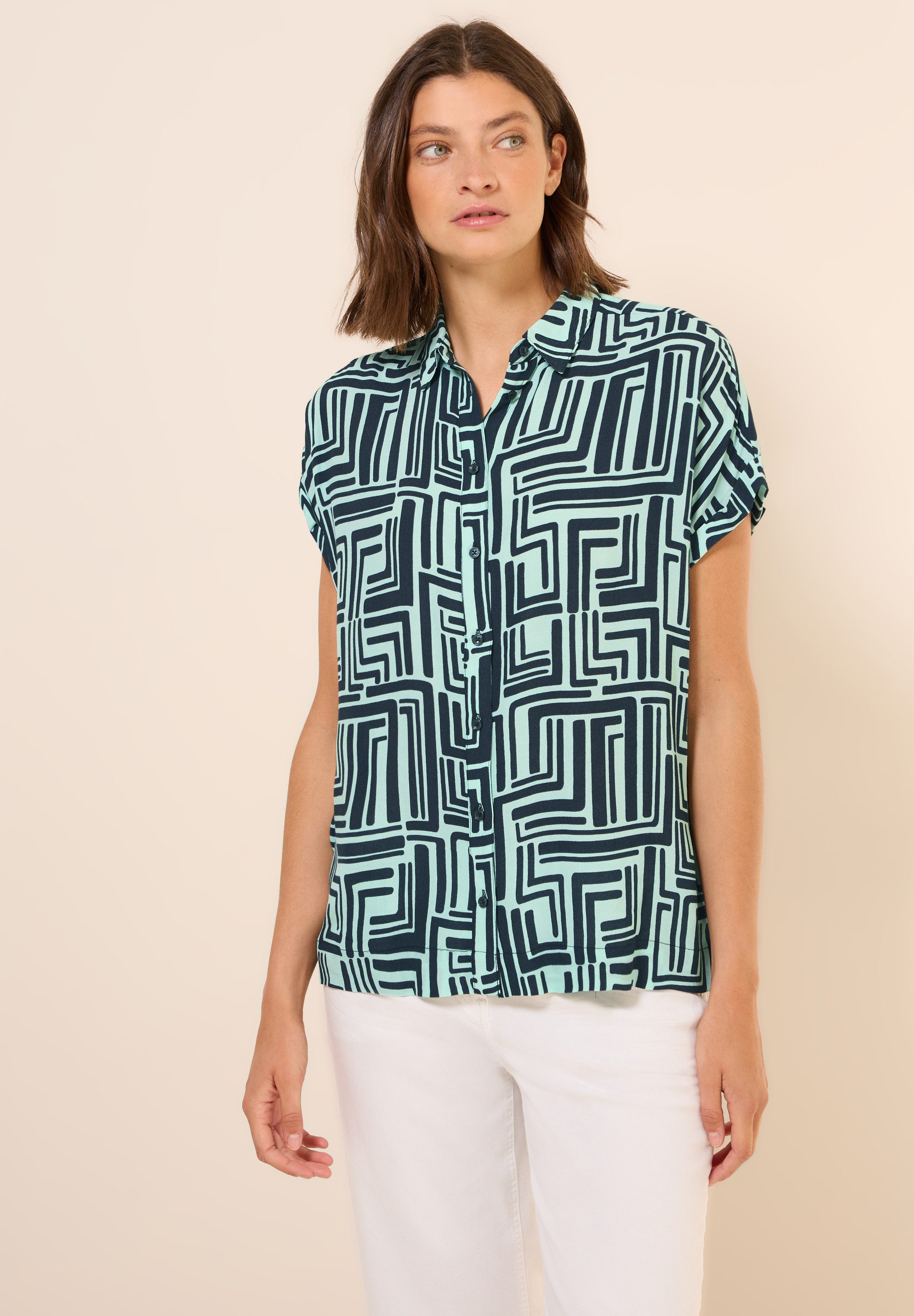 CECIL Hemdbluse mit Seitlichen Einschlitzen am günstig online kaufen