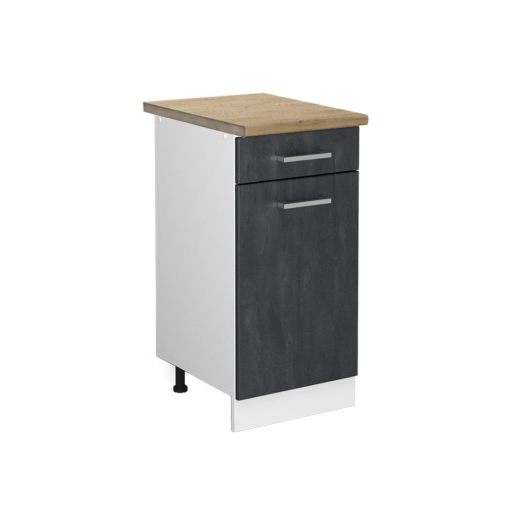 Vicco Unterschrank R-Line, Schwarz Beton/Weiß, 40 günstig online kaufen