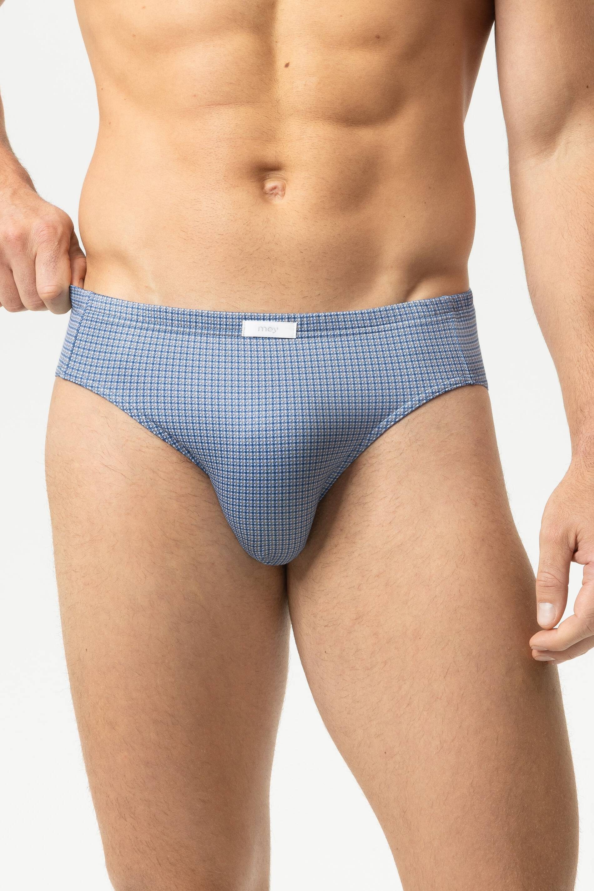 Mey Jazz-Pants Slips Mey Jazz-Pants Serie Houndstooth Blue mit Print (1-St., 1er-Pack) Klassischer Slip, Gemustert, Micro-Polyester