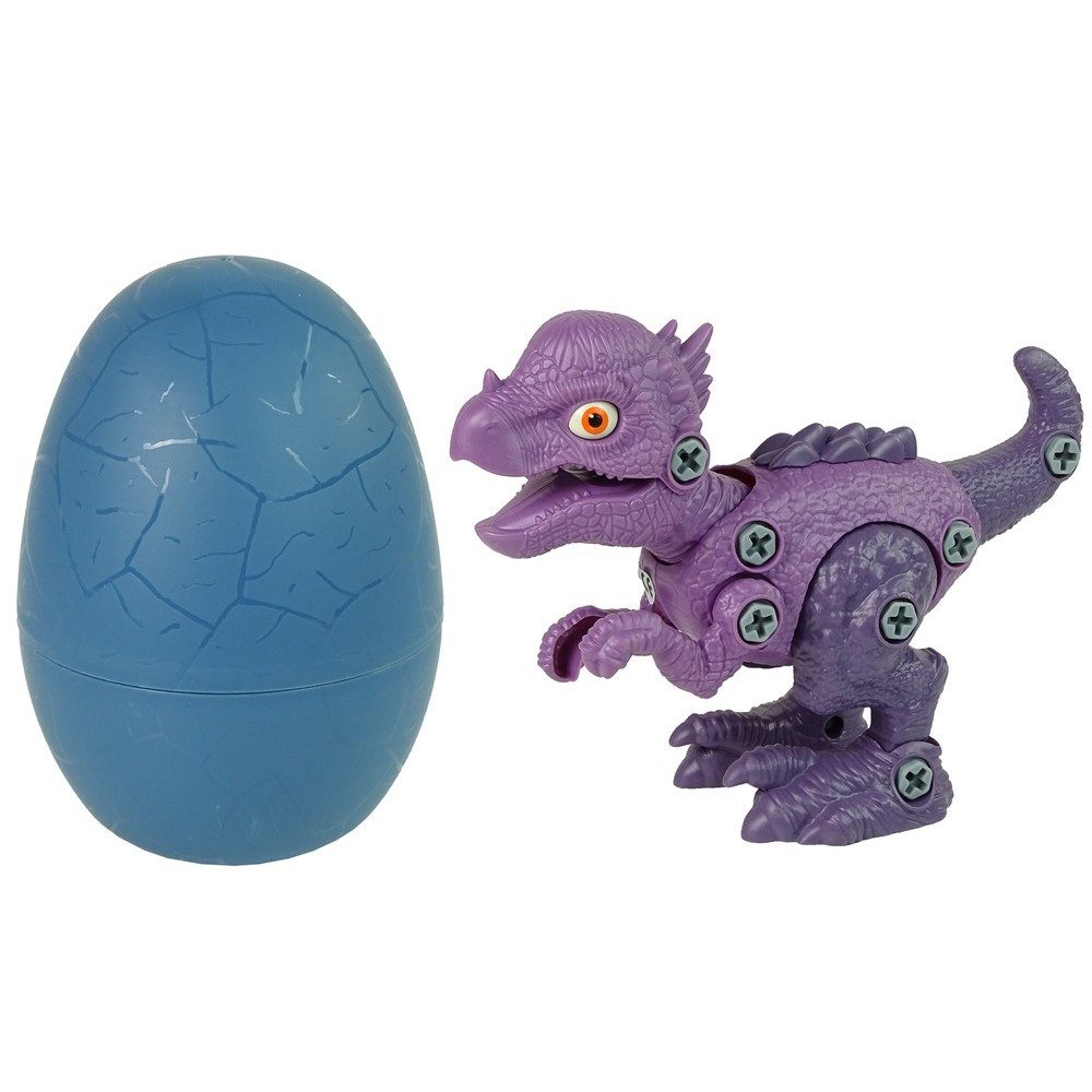 LEAN TOYS Lernspielzeug Schraubspielzeug Dinosaurierbausatz Überraschungsei (Spar-Set, 1-St., 20 x 8 x 16 cm beweglich), zerlegbar, Schraubenzieher, Ei als Box