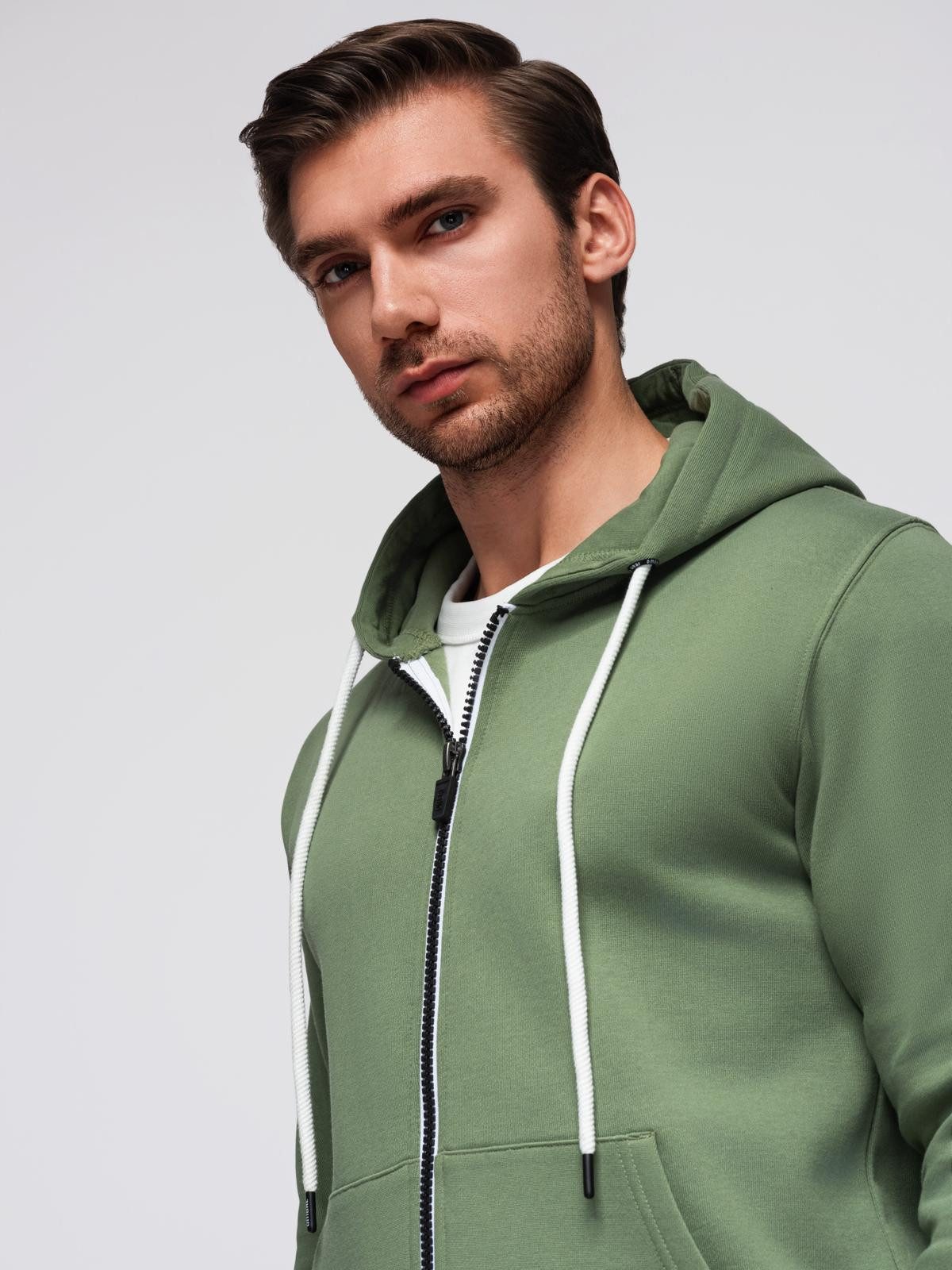 OMBRE Kapuzenpullover BASIC Herren Sweatshirt mit Reißverschluss und Kapuze günstig online kaufen