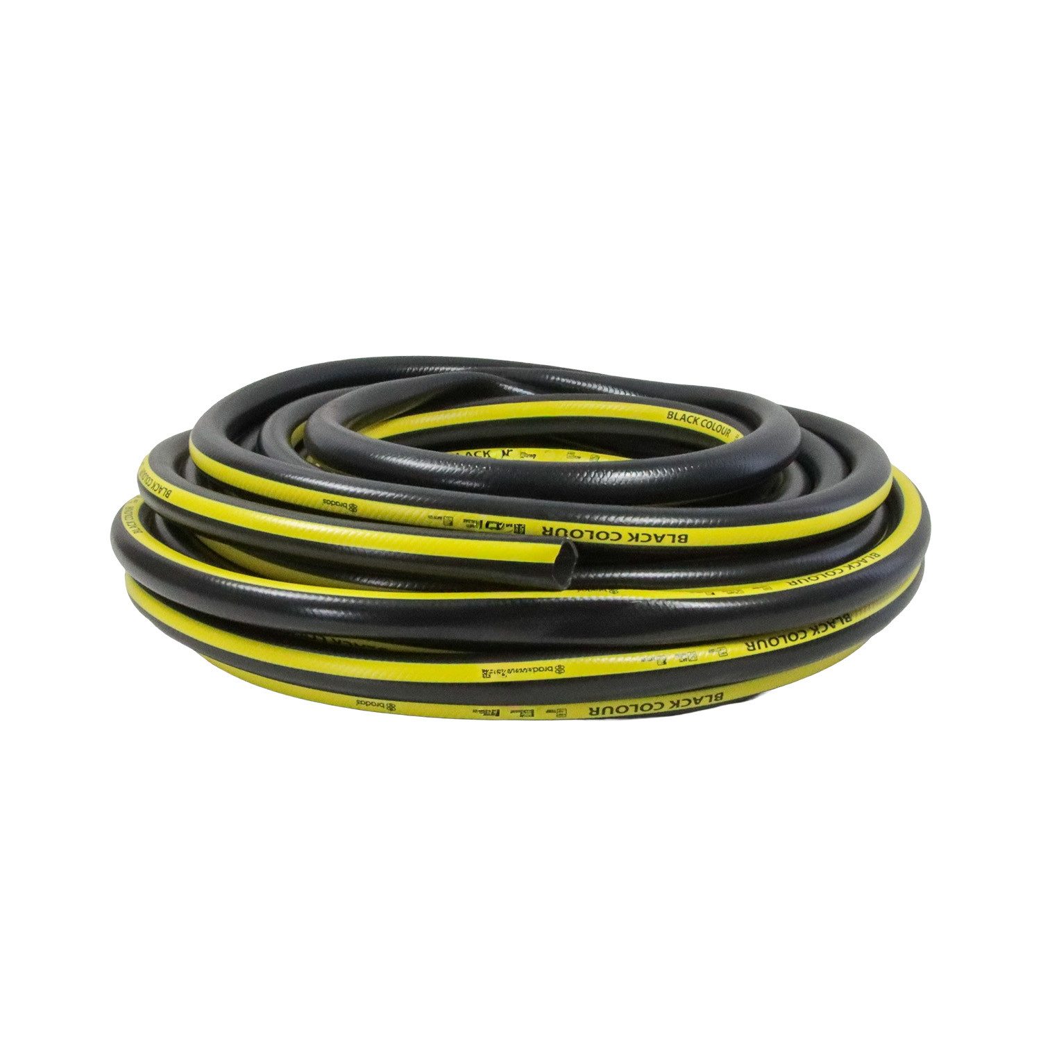 Bradas Gartenschlauch Gartenschlauch Schwarz 1 Zoll 25 m 3-lagig verstärkt knickfest