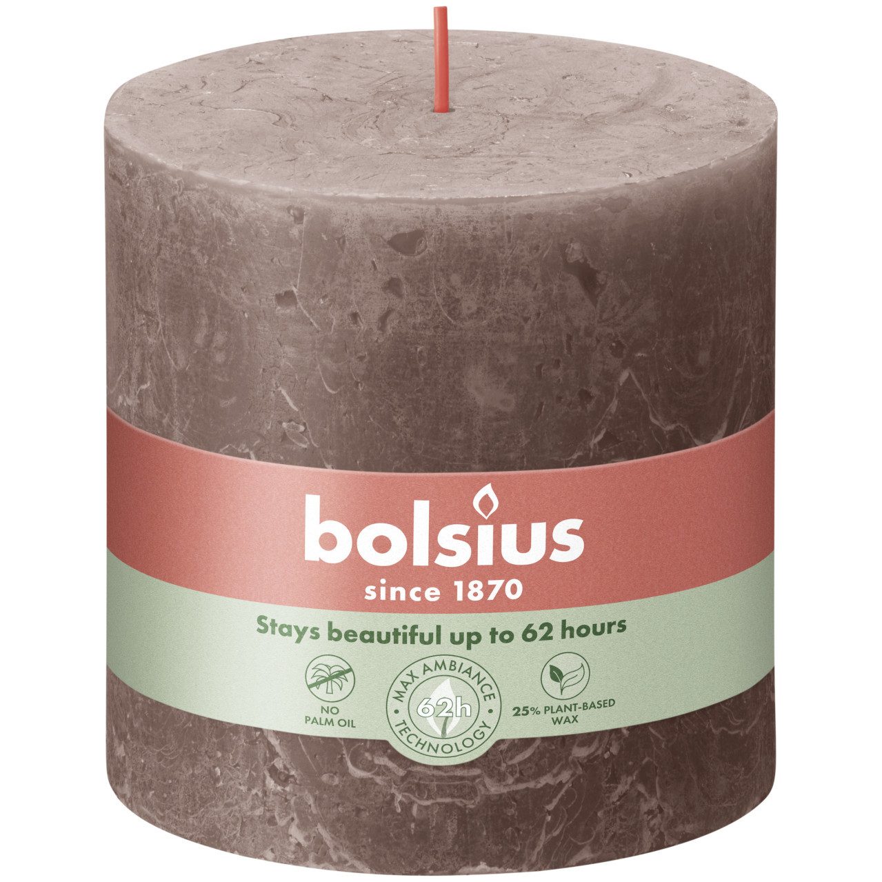 Bolsius Stumpenkerze Bolsius Rustik XXL Stumpenkerze 100/100 mm