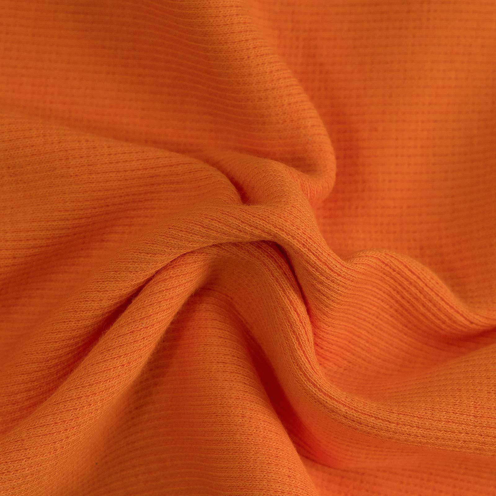 maDDma Stoff Bündchenstoff Schlauchware 30(60)cm breit Meterware ab 25cm Jersey, orange