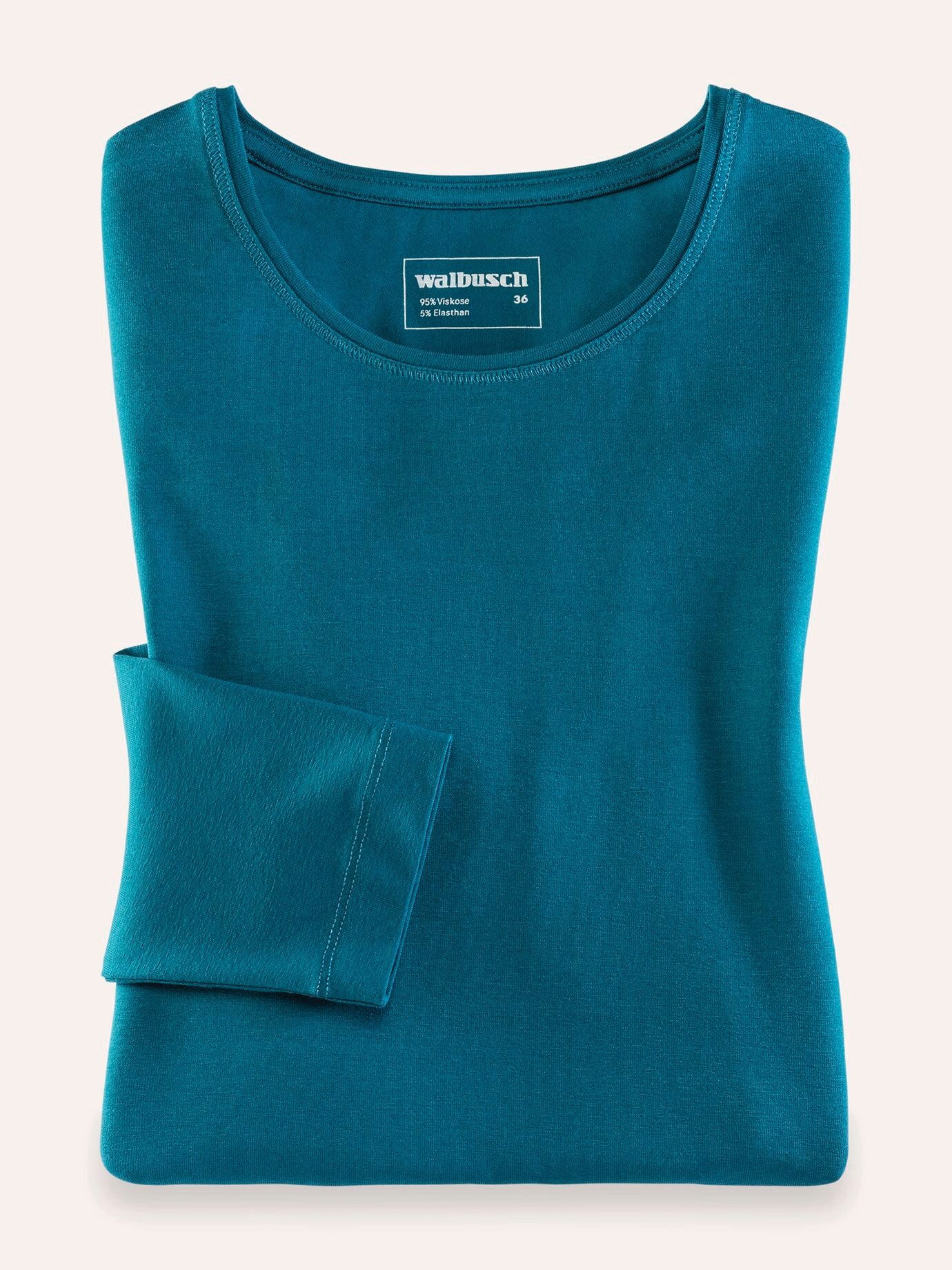 Walbusch Langarmshirt Damen Viskose-Shirt Langarm Rundhals leicht tailliert, Rundhals