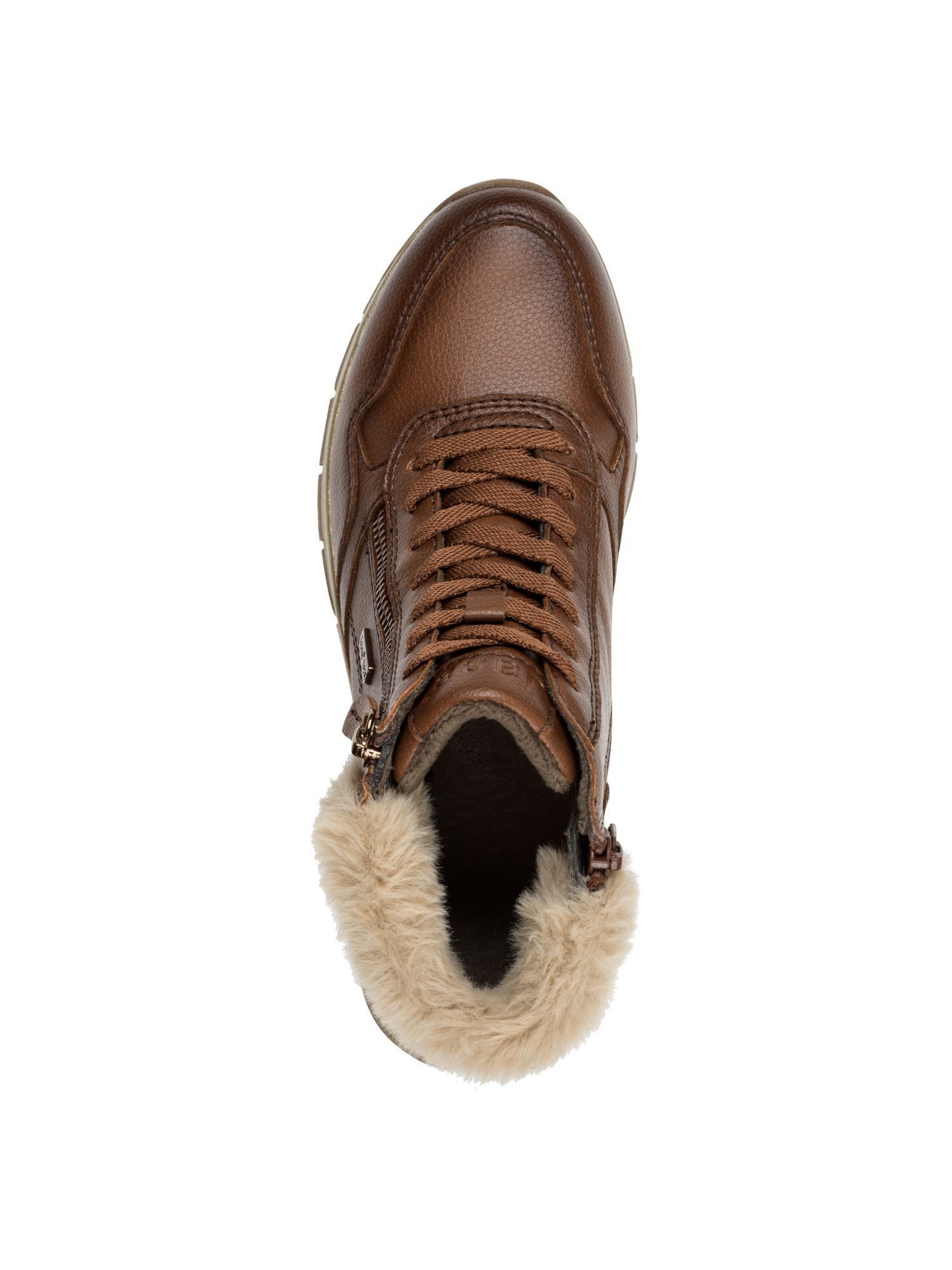 Jana Tex, Removable Sock, Vegan, Mehrweite mit Absatz Schnürstiefelette Tex