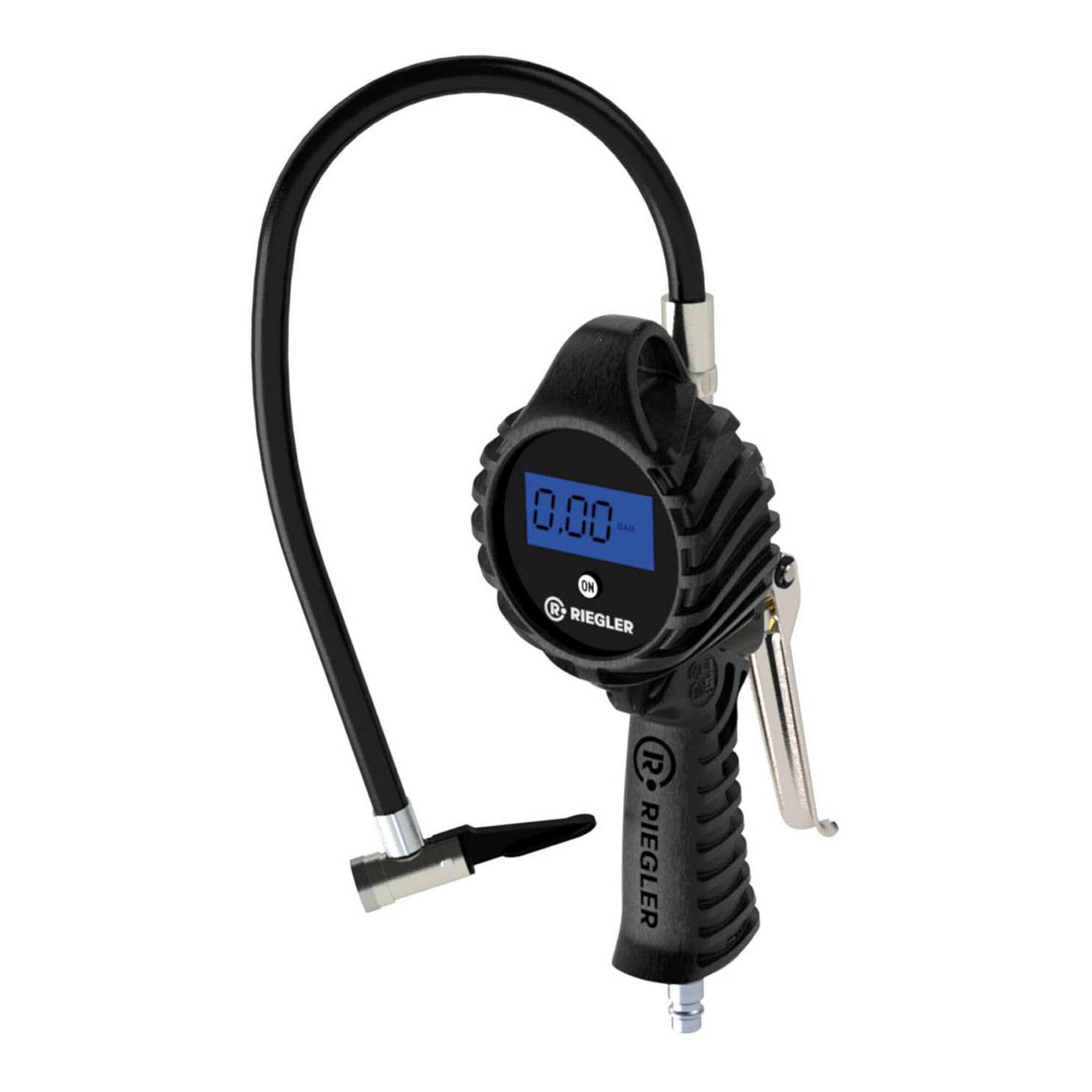 RIEGLER Reifenfüllmessgerät Riegler Digitaler Handreifenfüllmesser HS, Mano Ø 80 mm, 0-12 bar