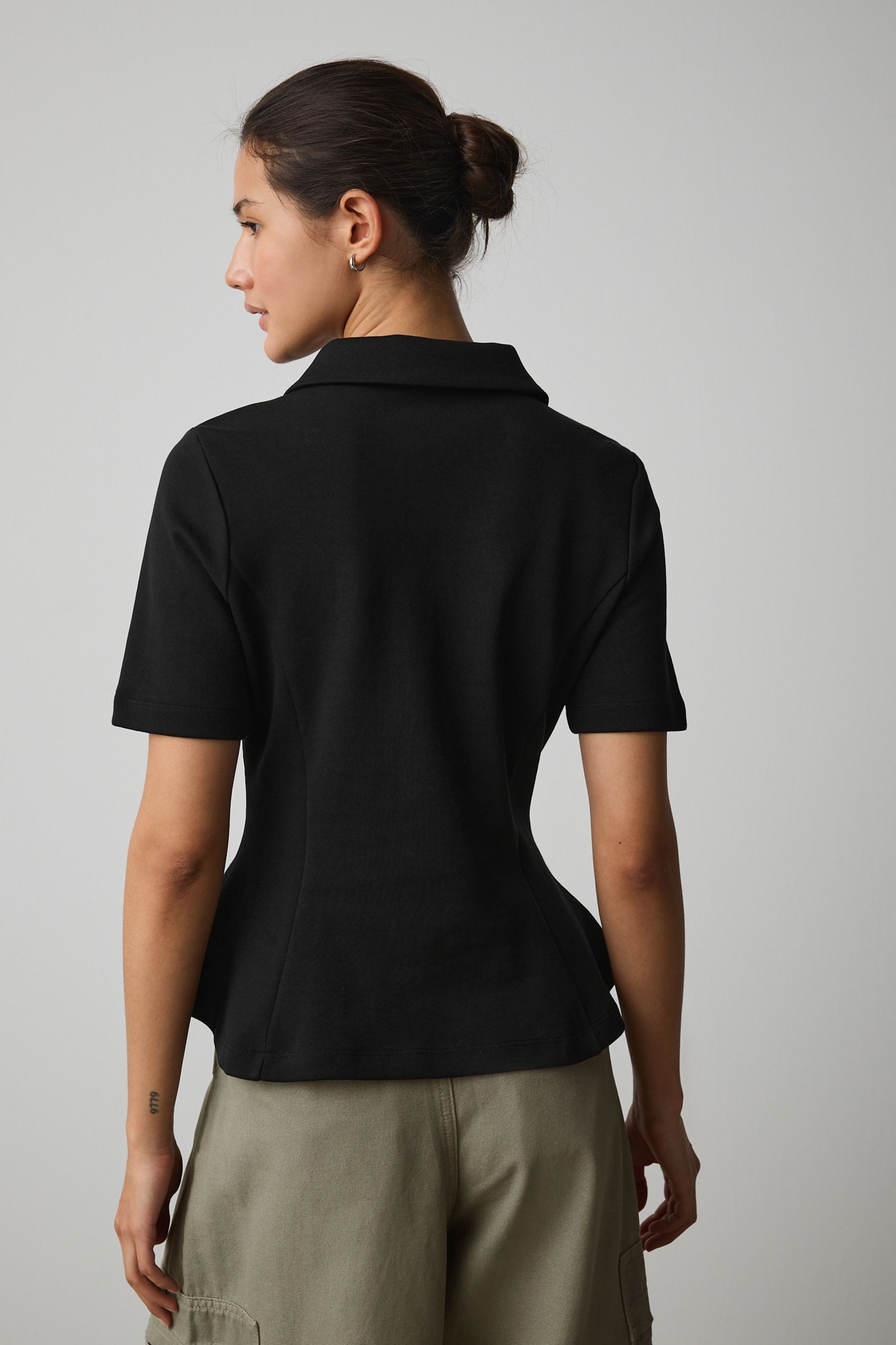 Next T-Shirt Kurzarm-T-Shirt mit Polokragen und Schößchen (1-tlg) günstig online kaufen