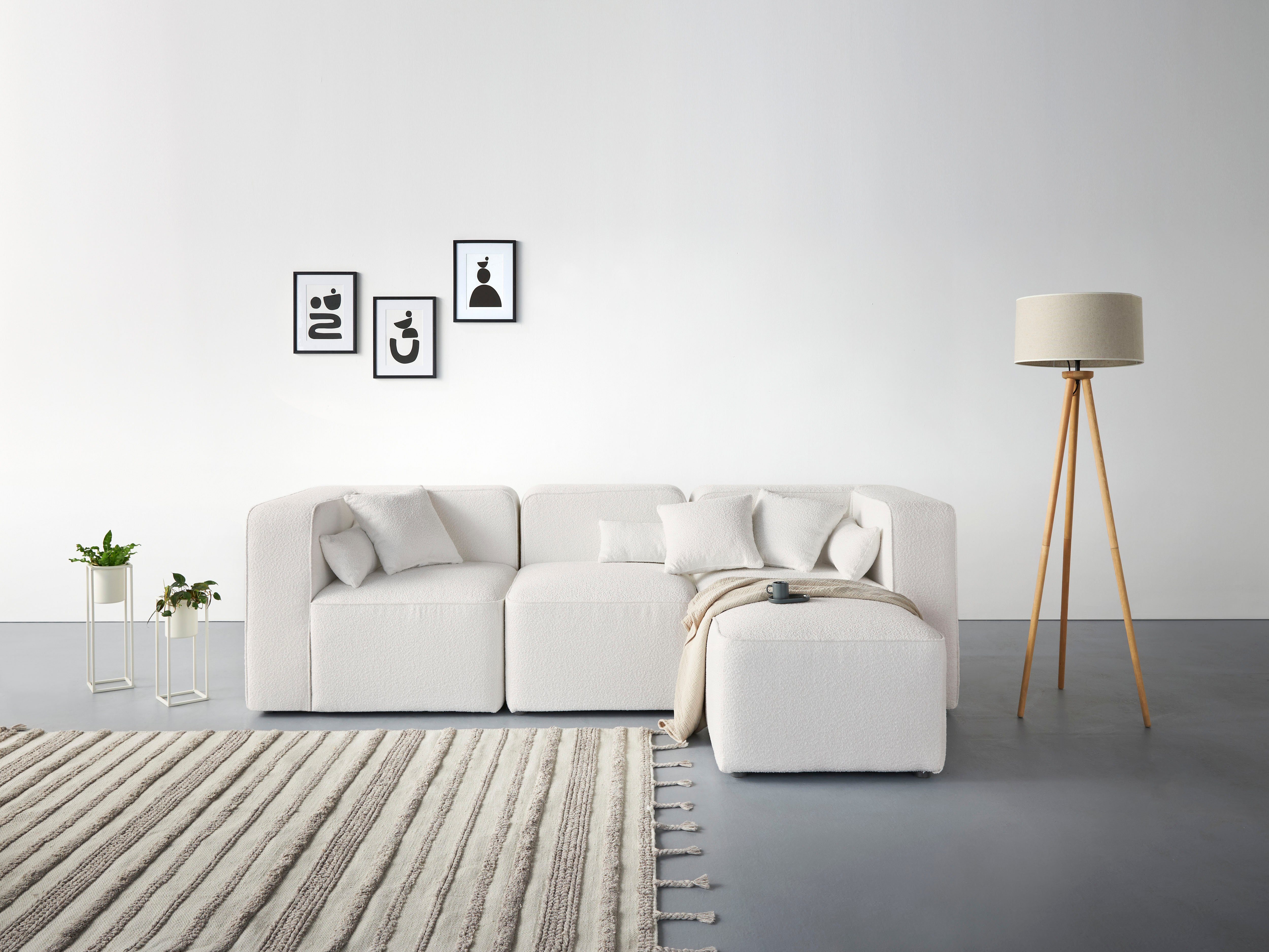 Home affaire 3-Sitzer Sundstrup L-Form, Modulserie, individuelle Zusammenstellung