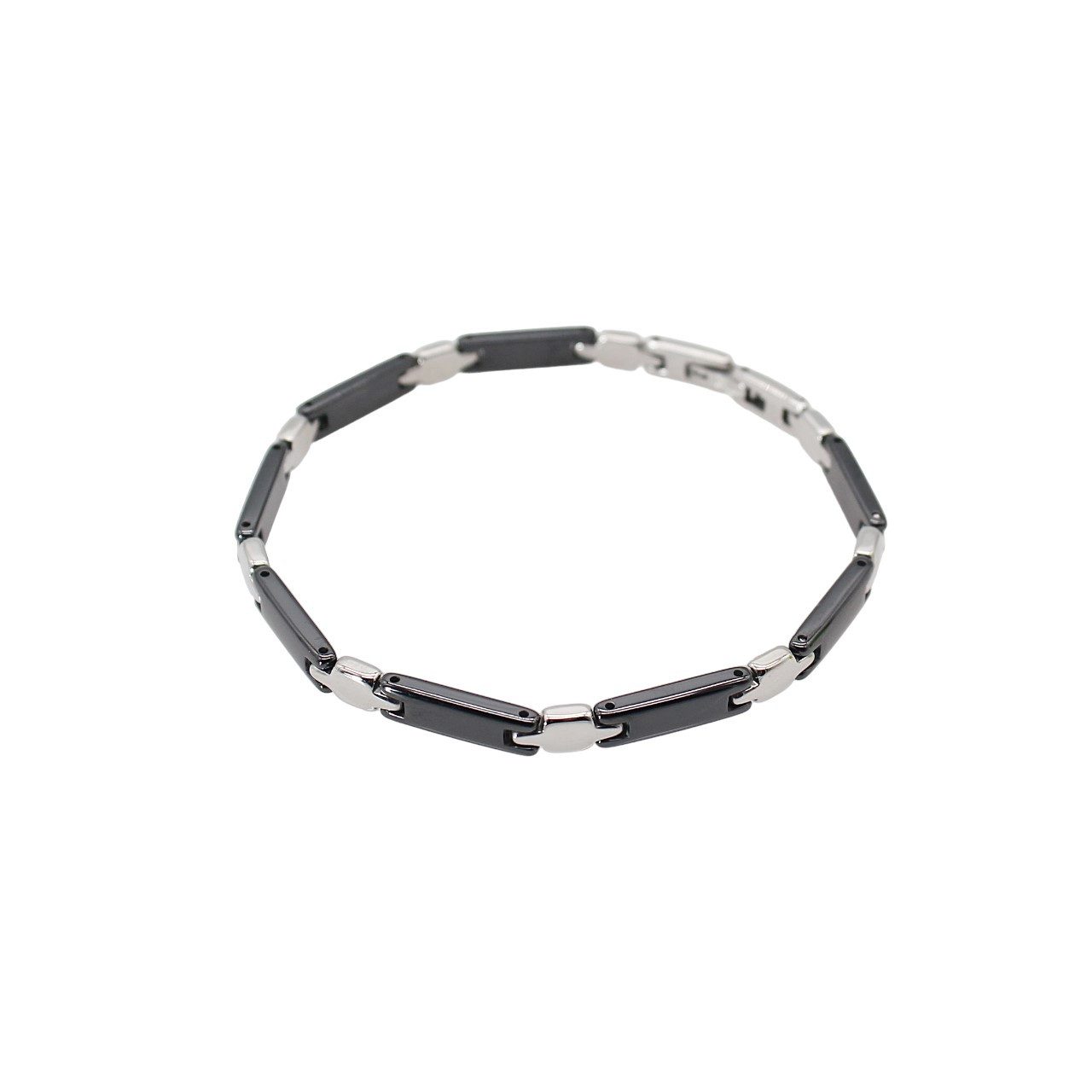 Edelstahlarmband Gliederarmband Edelstahl- Keramikarmband Handgelenkkette Damenarmband