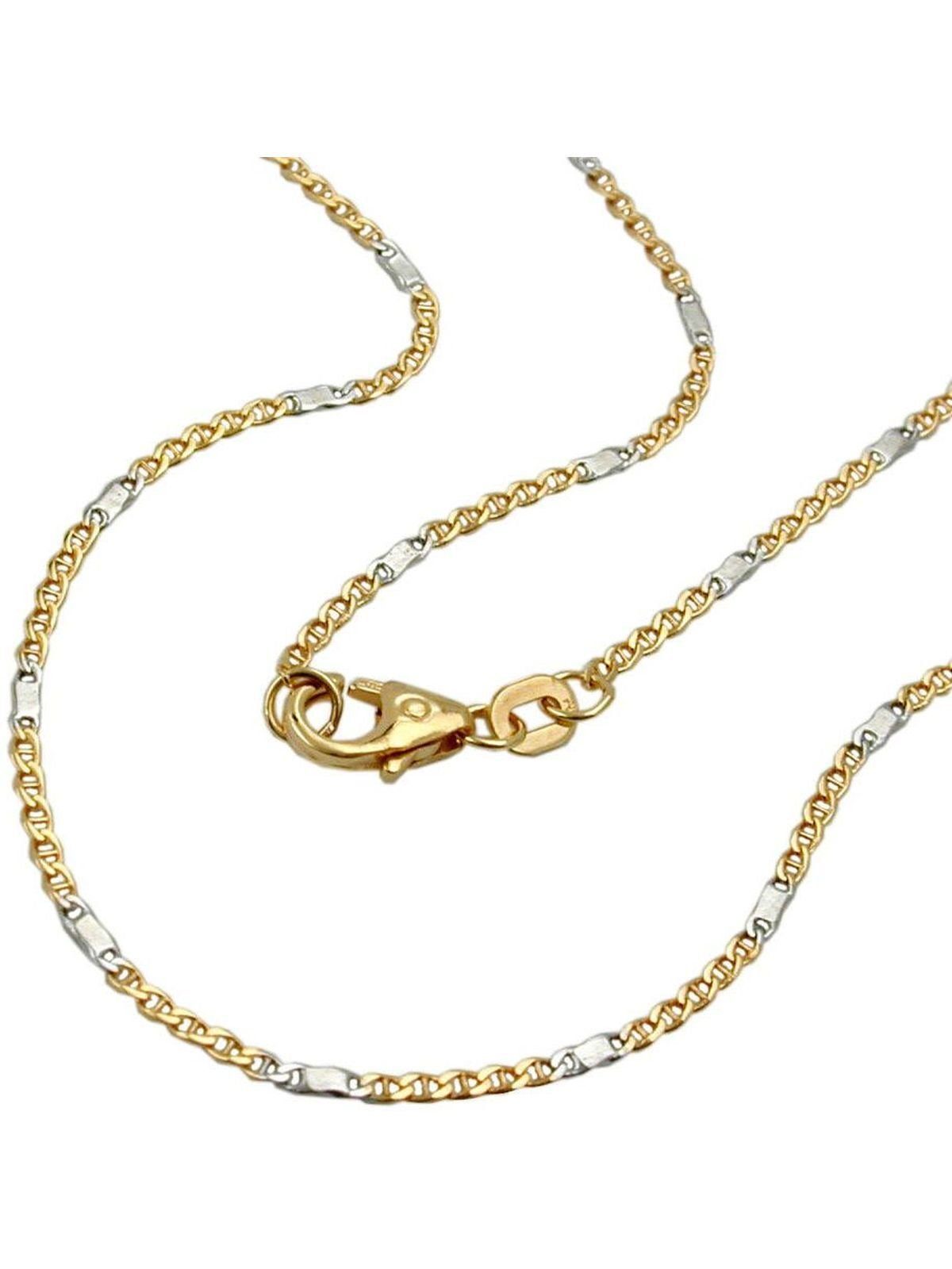 Gallay Goldarmband Armband 1,4mm Stegpanzer bicolor 14Kt GOLD 19cm (Armband günstig online kaufen