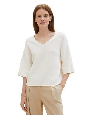 TOM TAILOR V-Ausschnitt-Pullover mit Drop-Shoulder