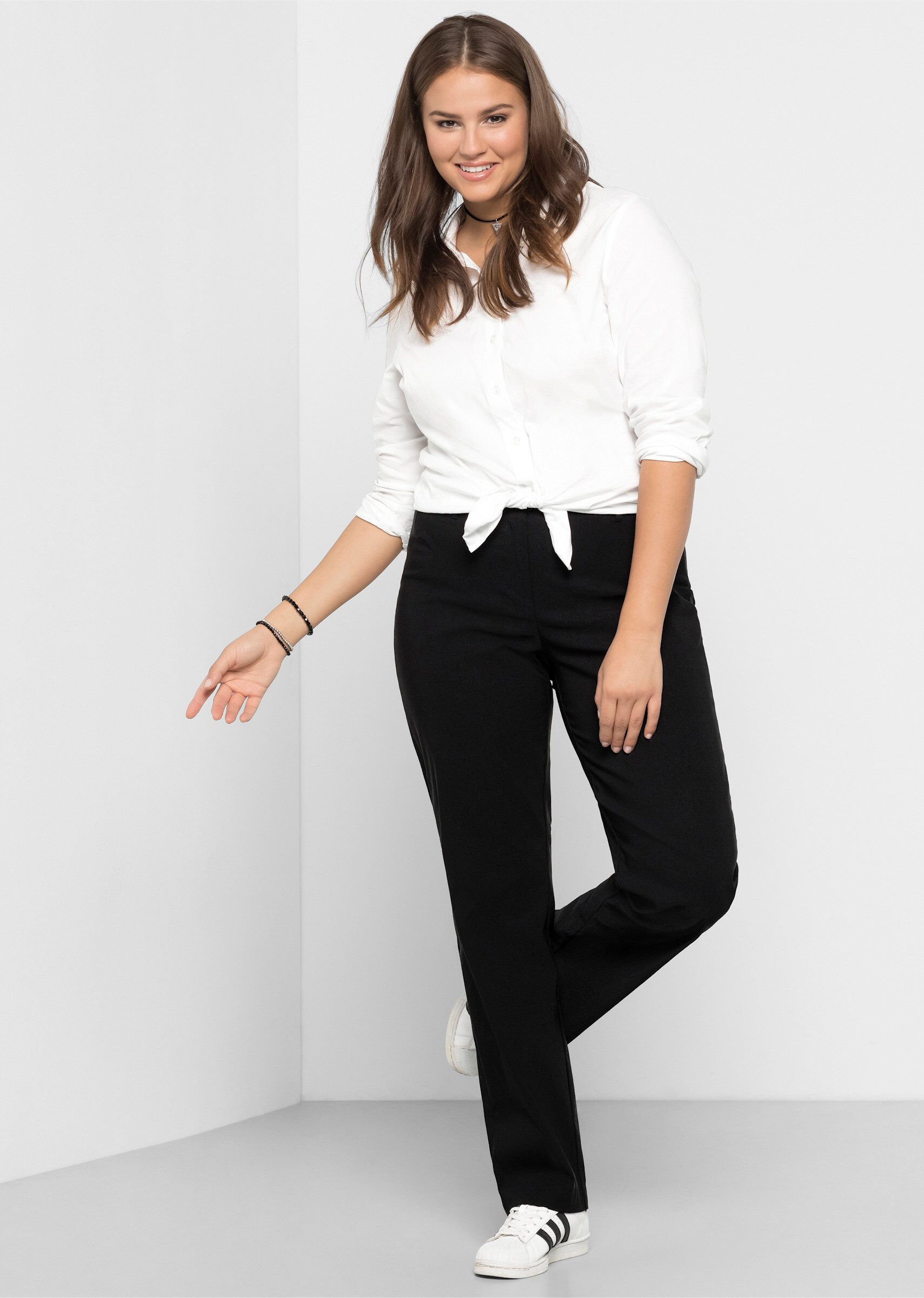 Sheego Jerseyhose Bengalinhose Innenbeinlänge ca. 83 günstig online kaufen
