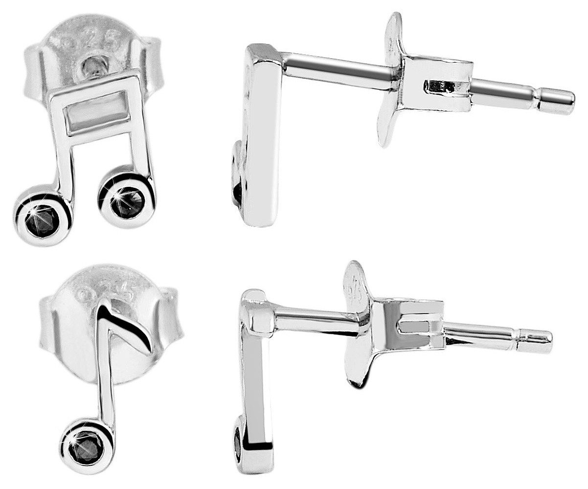 Paar Ohrhänger Ohrringe – Ohrstecker aus 925 Silber mit Zirkonia