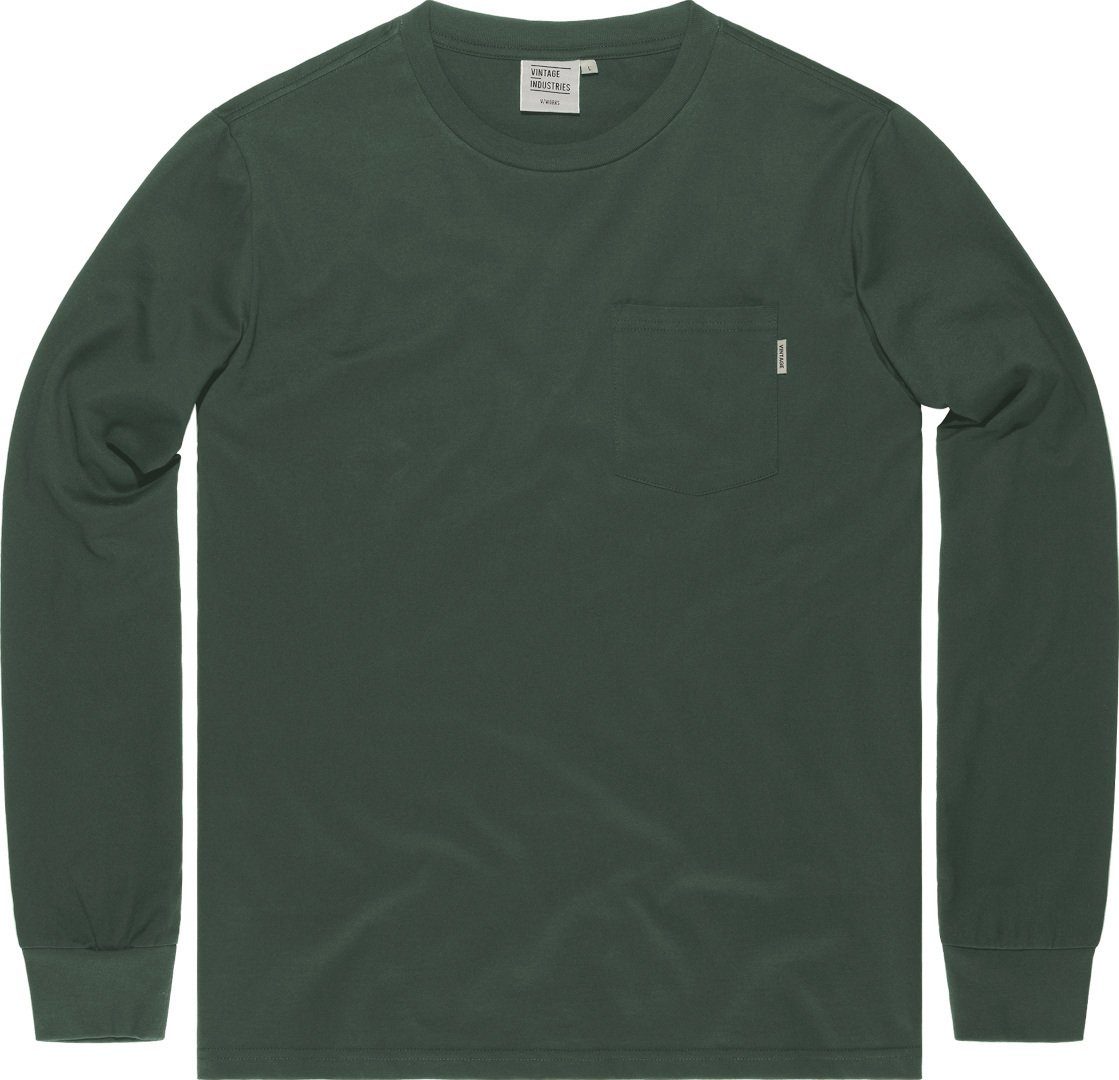 Vintage Industries Kapuzenpullover Grant Pocket Langarmshirt Grey/Green | Hoodies