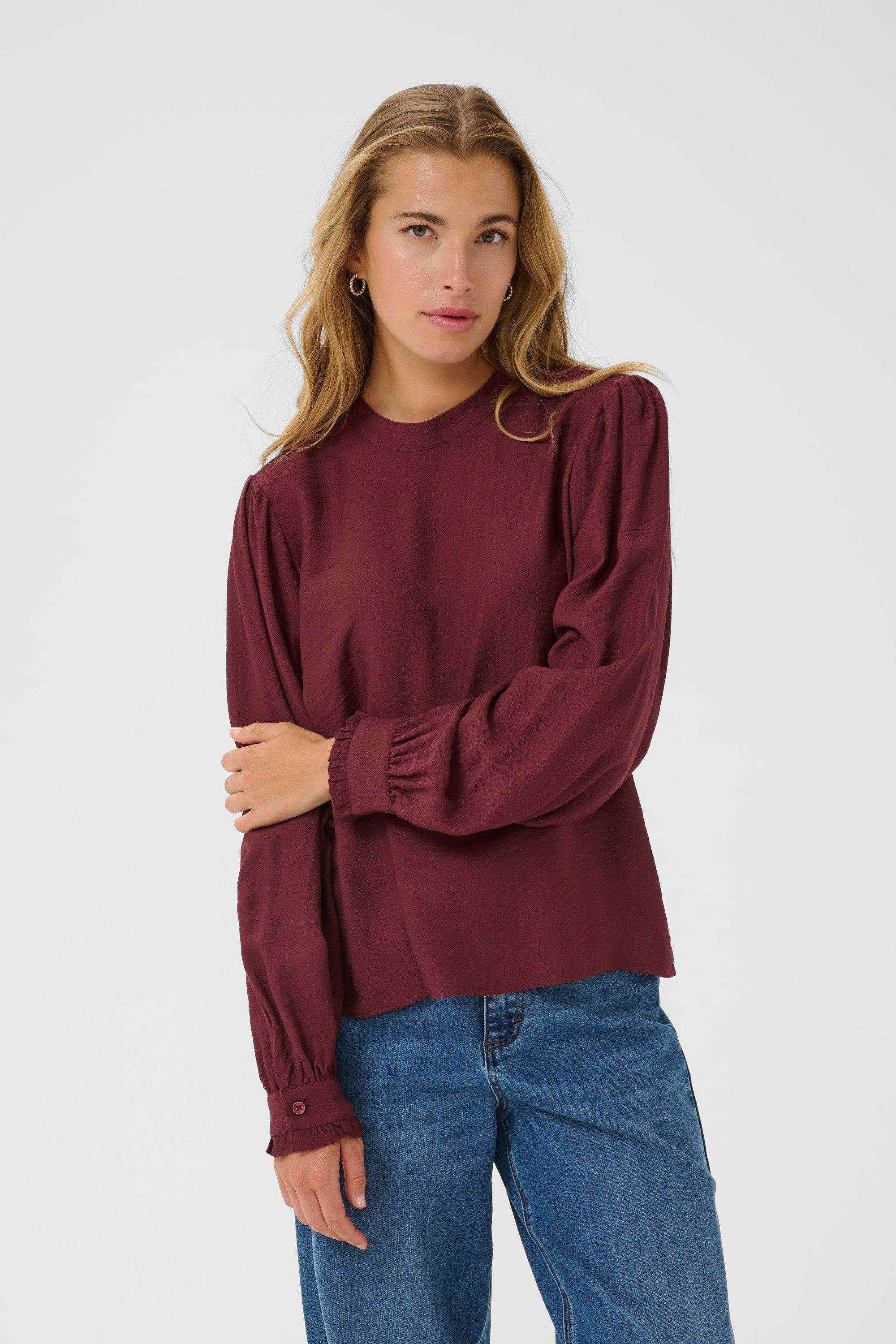 KAFFE Langarmbluse Langarm-Bluse KArea günstig online kaufen