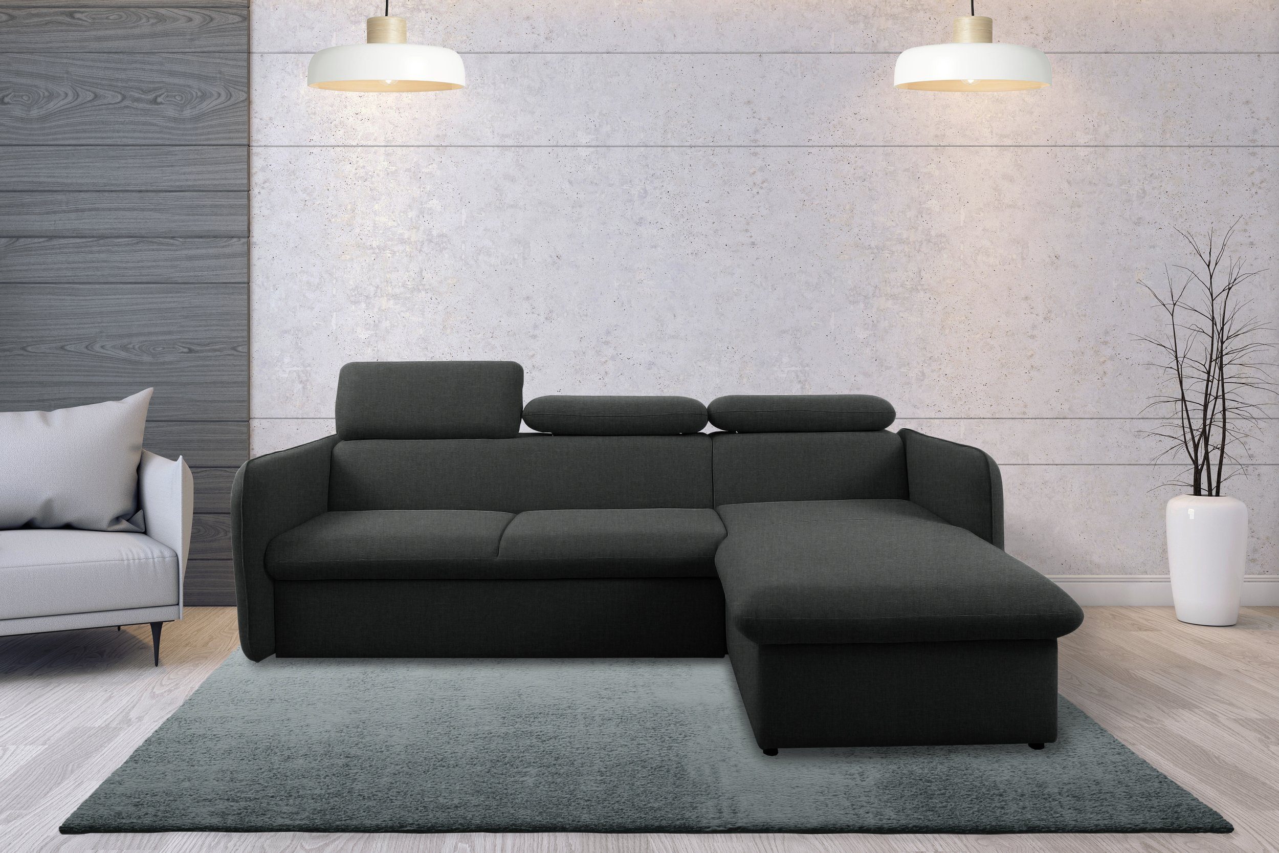 Verkaufskanal Stylefy Ecksofa Amerigo, L-Form, rechts Kopfteilverstellung, Bettfunktion oder Bettkasten, Design mane bestellbar, Eckcouch, mit Modern inklusive links und