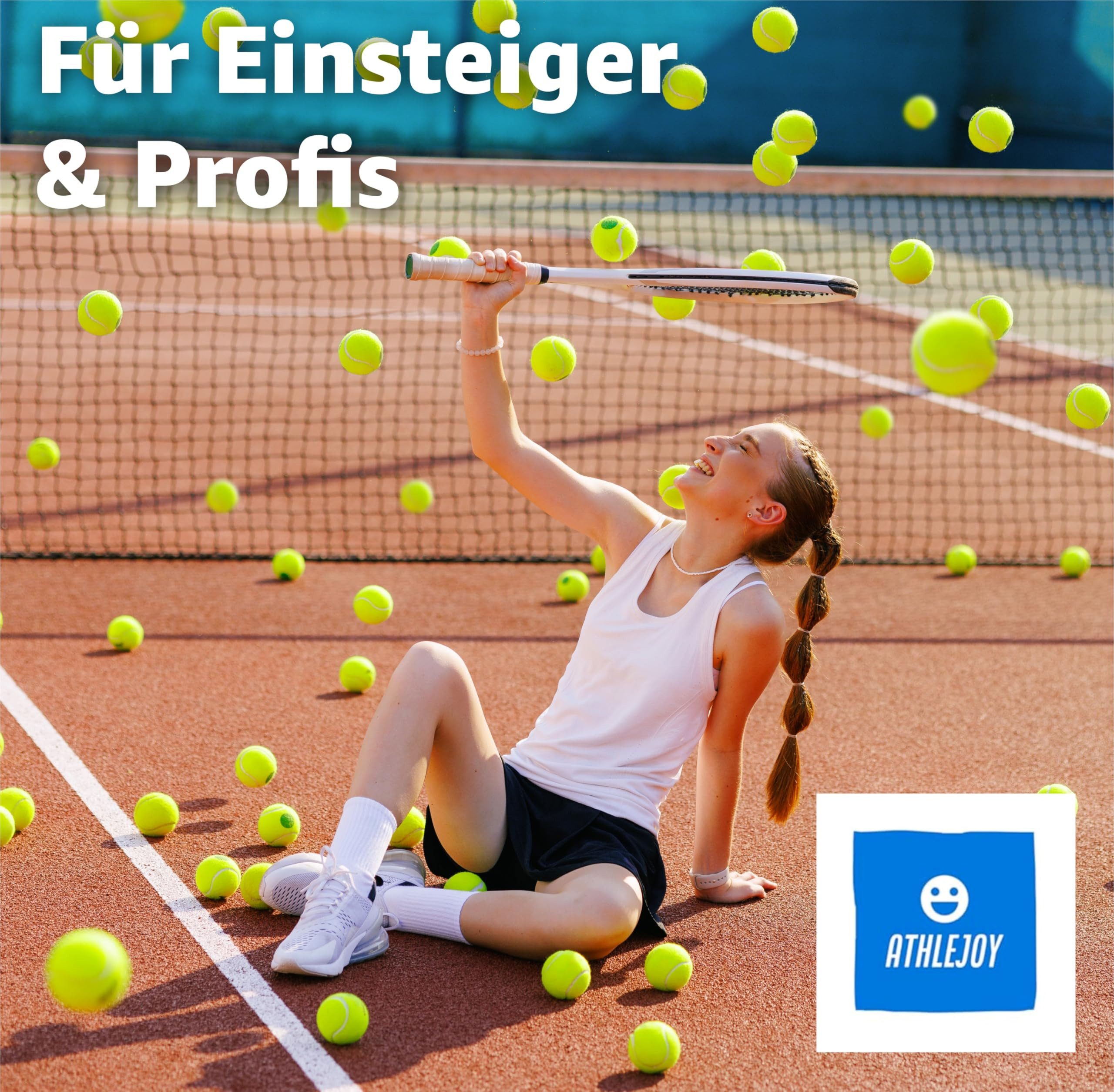 Athlejoy Tennisball 6X Tennisbälle- gelb für Training & Wettkampf Tennis (6-St)