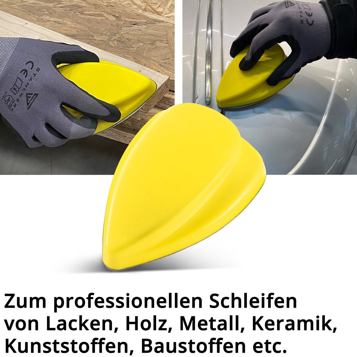 Thumbnail - STAHLWERK Schleifdreieck Handschleifblock 2er Set, (Packung, 2 St., Set)