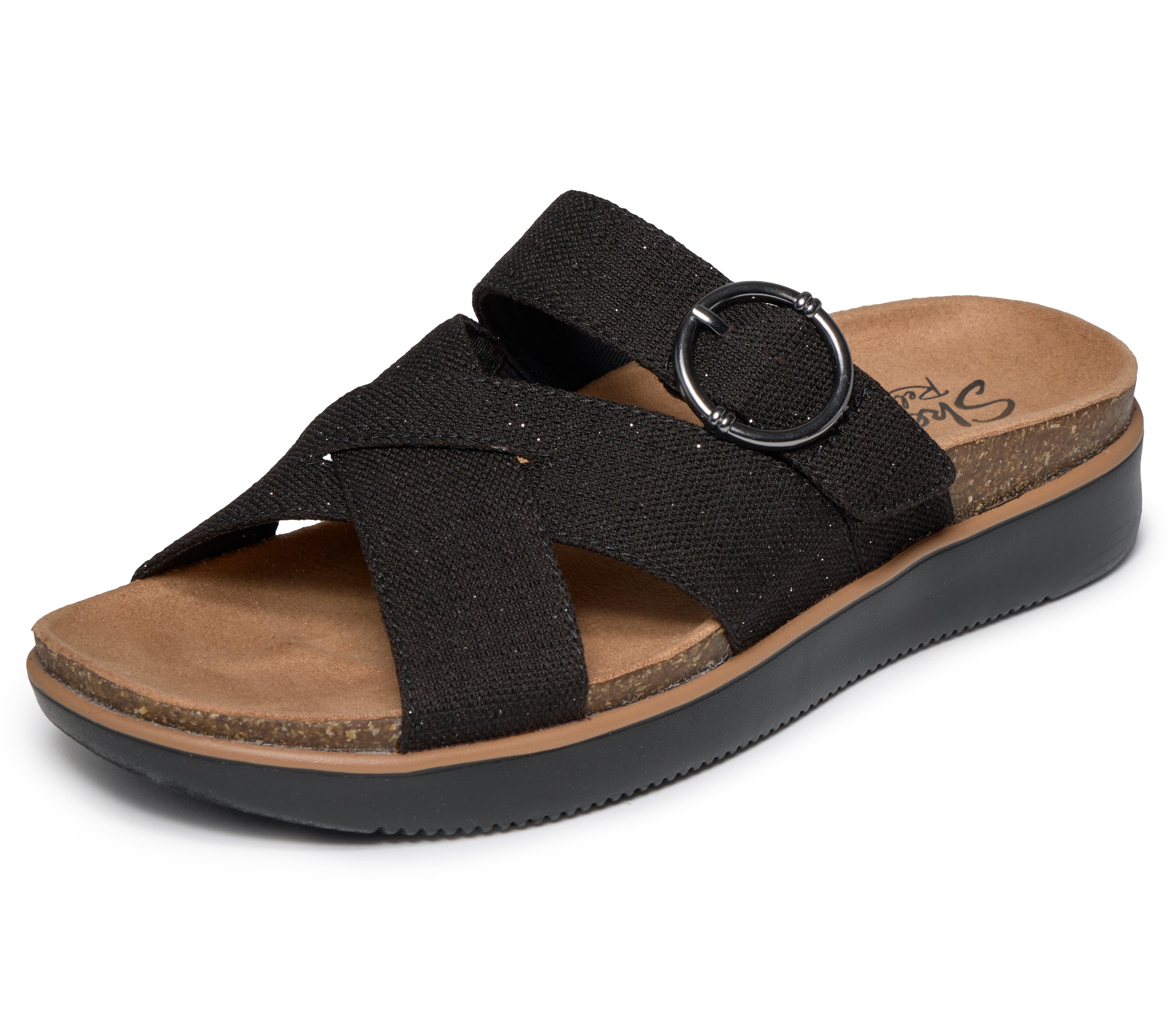 Skechers LIFTED COMFORT- Pantolette Sommerschuh, Hausschuh, Slides mit Schnalle