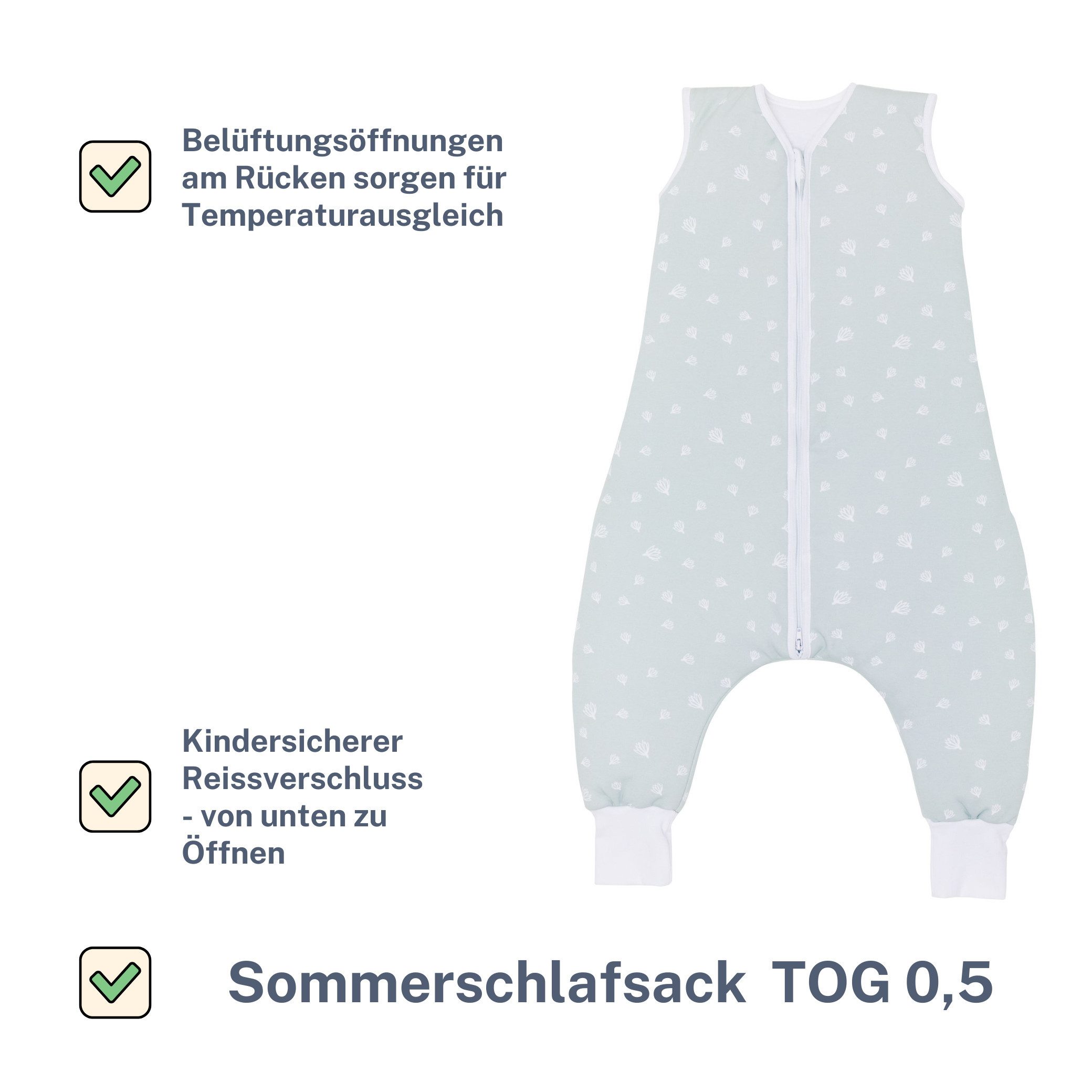 Fillikid Babyschlafsack Sommerschlafsack mit Beinen Exklusiv