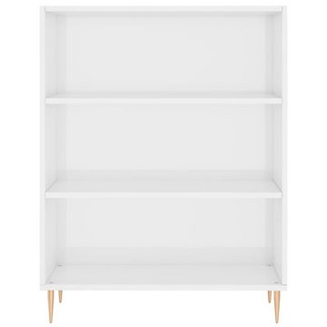 furnicato Bücherregal Hochglanz-Weiß 69,5x32,5x90 cm Holzwerkstoff