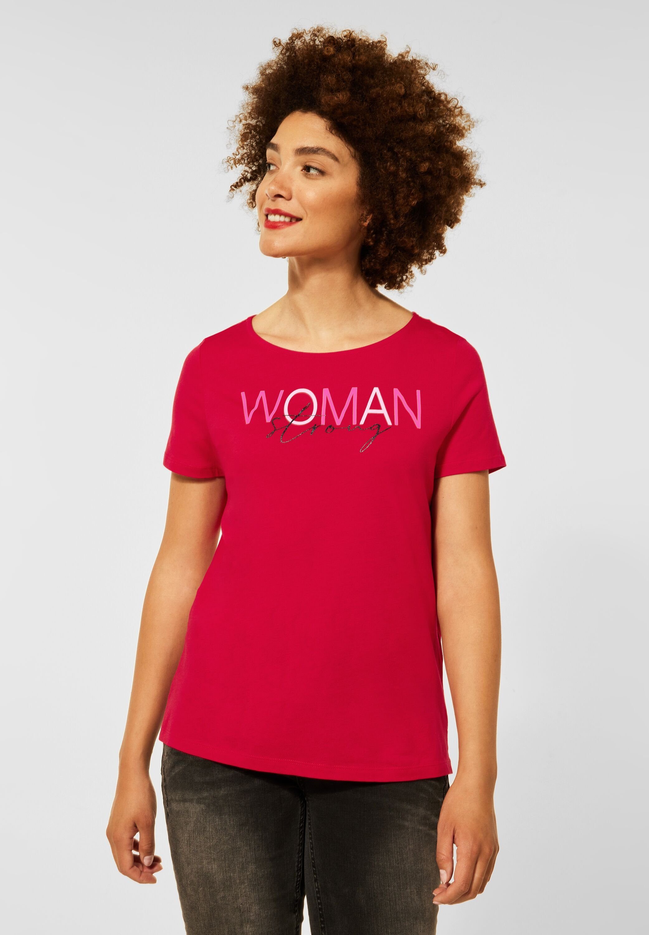 red ONE cherry Wording mit STREET T-Shirt