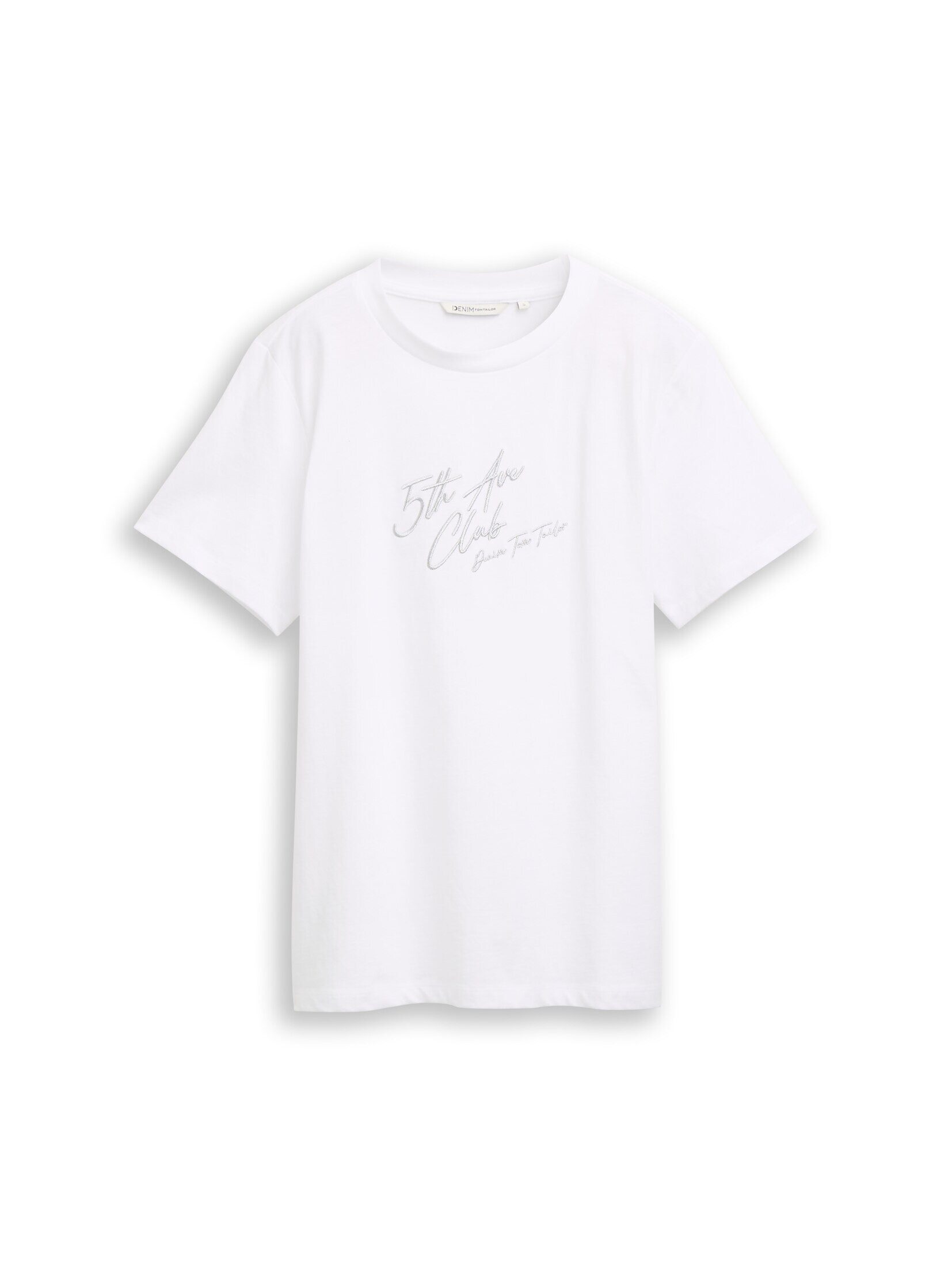 TOM TAILOR Denim T-Shirt T-Shirt Loose Fit T-Shirt mit Glitzer-Stickerei günstig online kaufen
