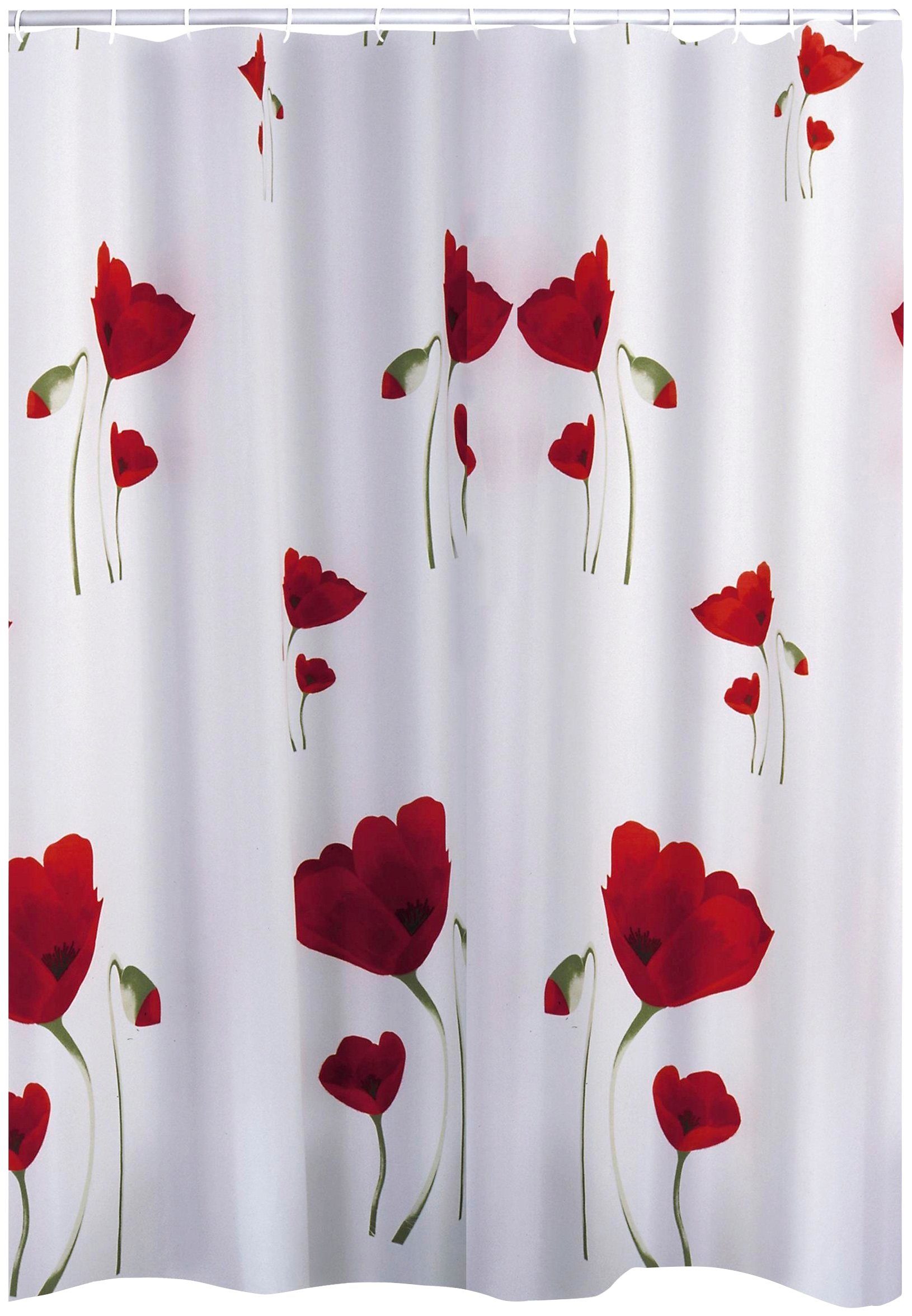 Ridder Duschvorhang Mohn Breite 180 cm, günstig online kaufen