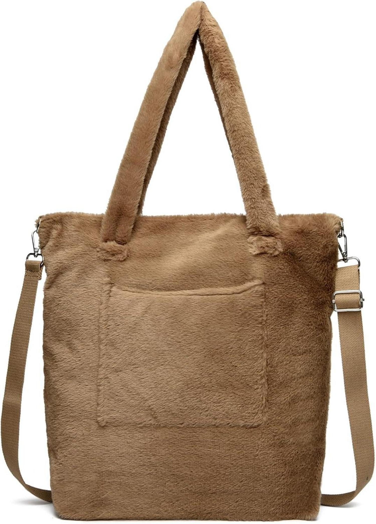 LuxusKollektion Handtasche Teddyfleece Handtasche Damen Flauschige Umhängetasche Plüsch Winter