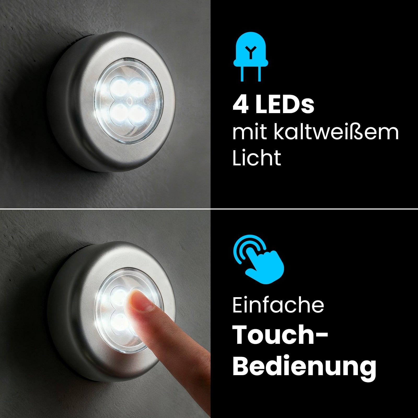 EAXUS LED Unterbauleuchte Selbstklebende Touch Schrankleuchte/Küchenunterba günstig online kaufen
