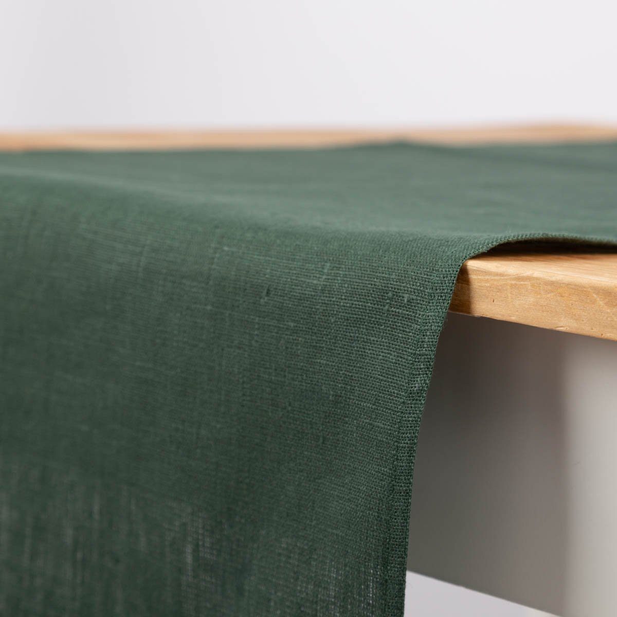 KARDELEN Tischläufer Erik 100% Leinen 47x150cm grün